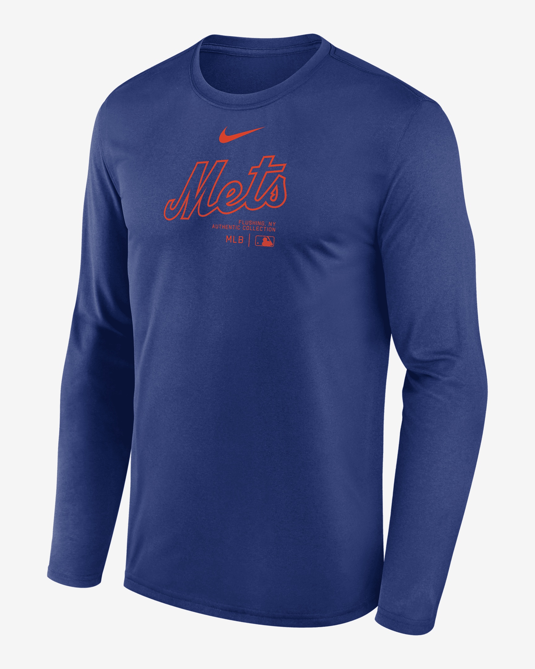 New York Mets Authentic Collection Practice Nike Men's Dri-FIT MLB Long-Sleeve T-Shirt - 1