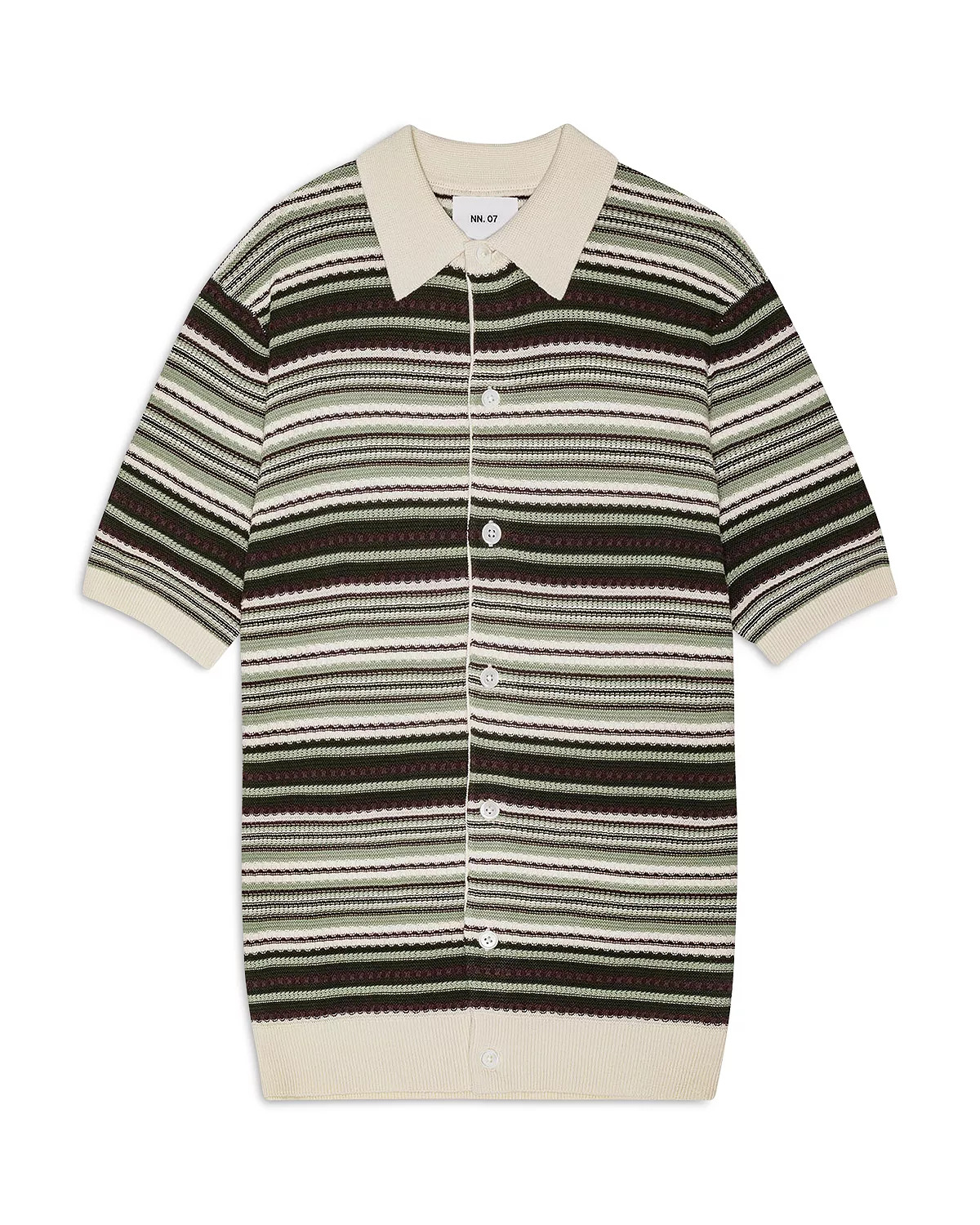 Nolan Regular Fit Polo Cardigan Short Sleeve Sweater - 5
