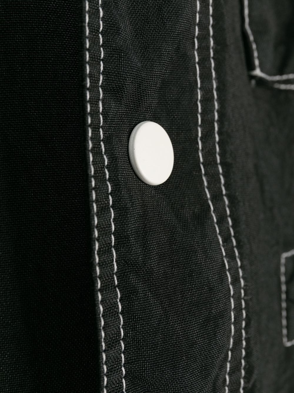 stitching details short parka - 7