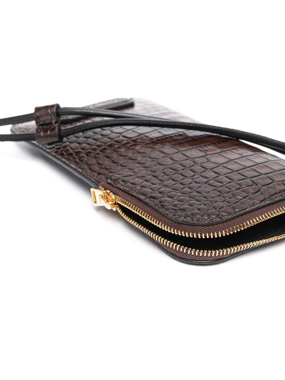 croc-effect leather cardholder - 2