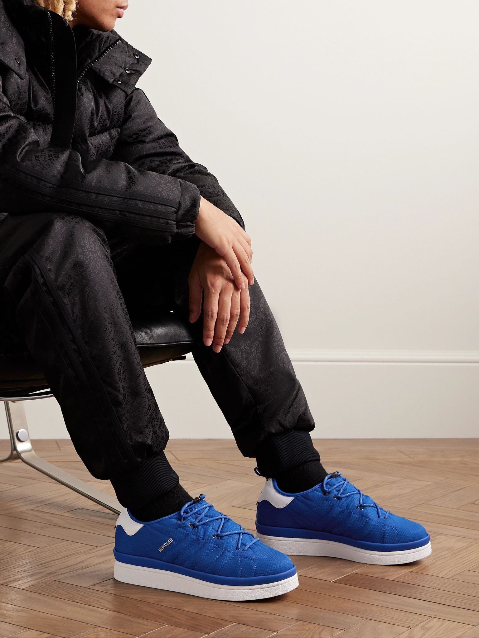 + adidas Originals Campus Leather-Trimmed Quilted GORE-TEX Sneakers Blue - 2