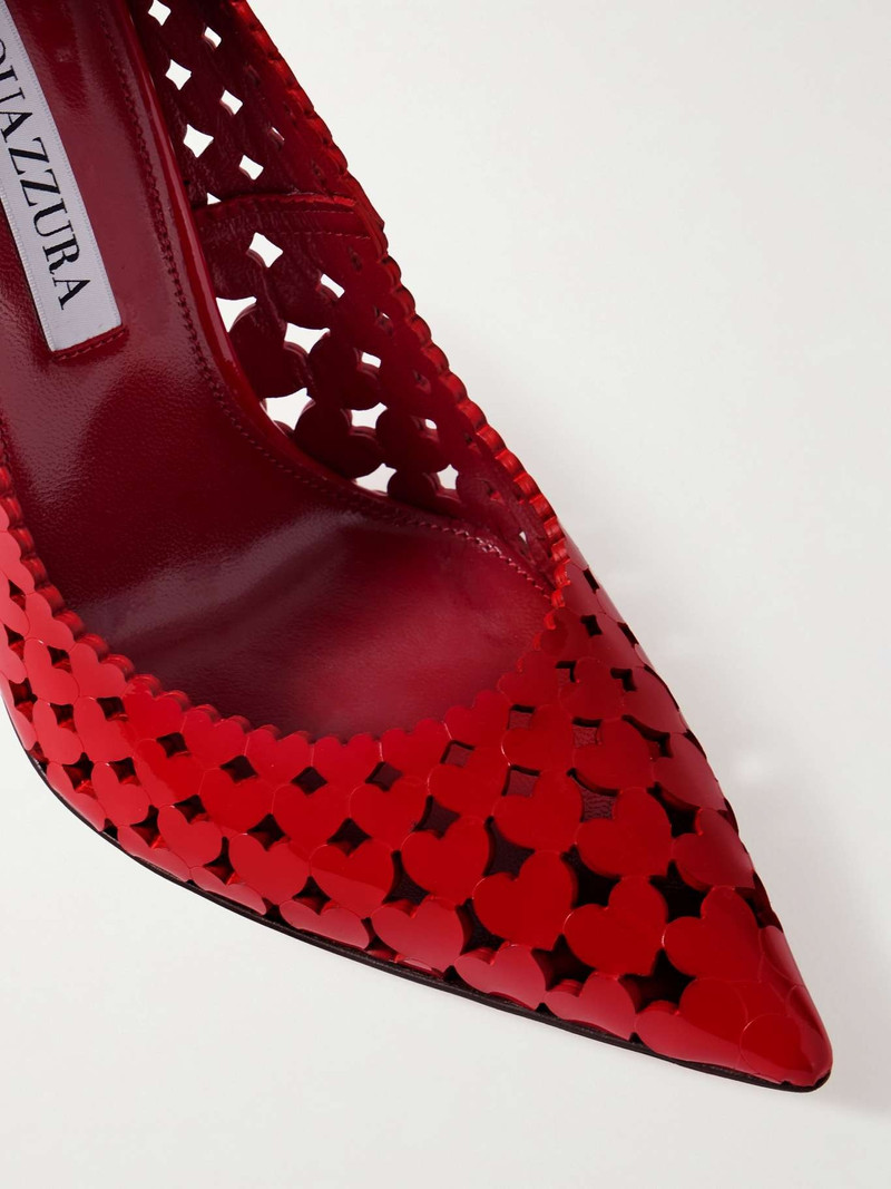 Amourose 105 cutout patent-leather pumps Red 4