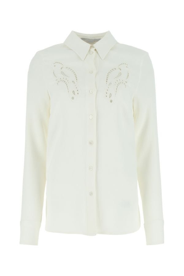 Ivory stretch viscose shirt - 1