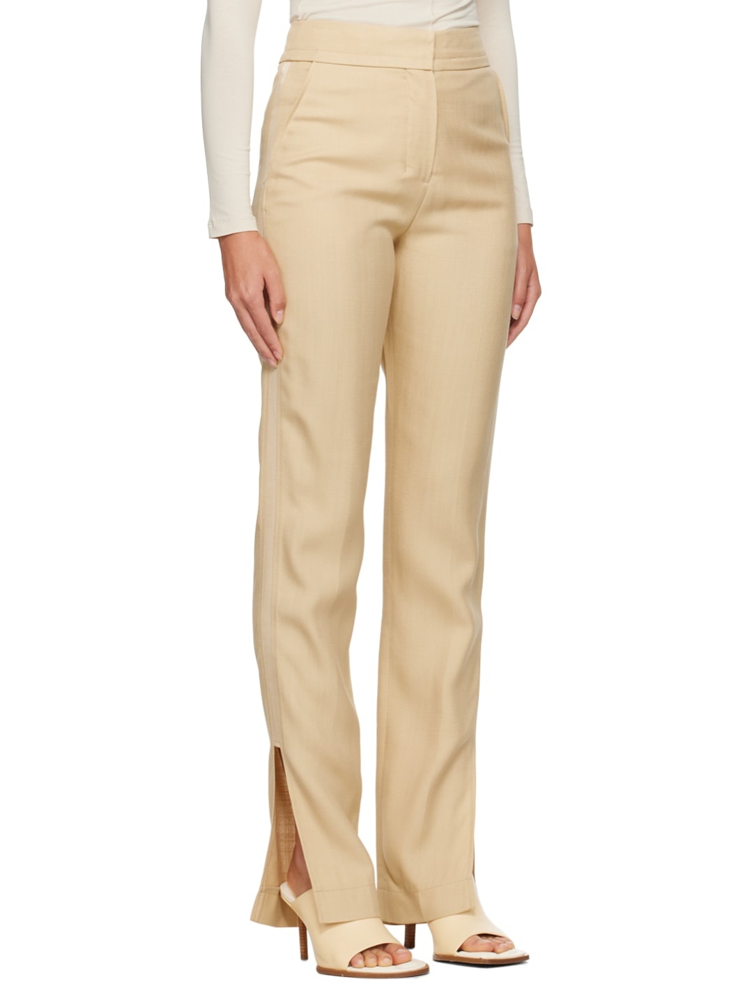 Beige Le Chouchou 'Le Pantalon Tibau' Trousers - 2