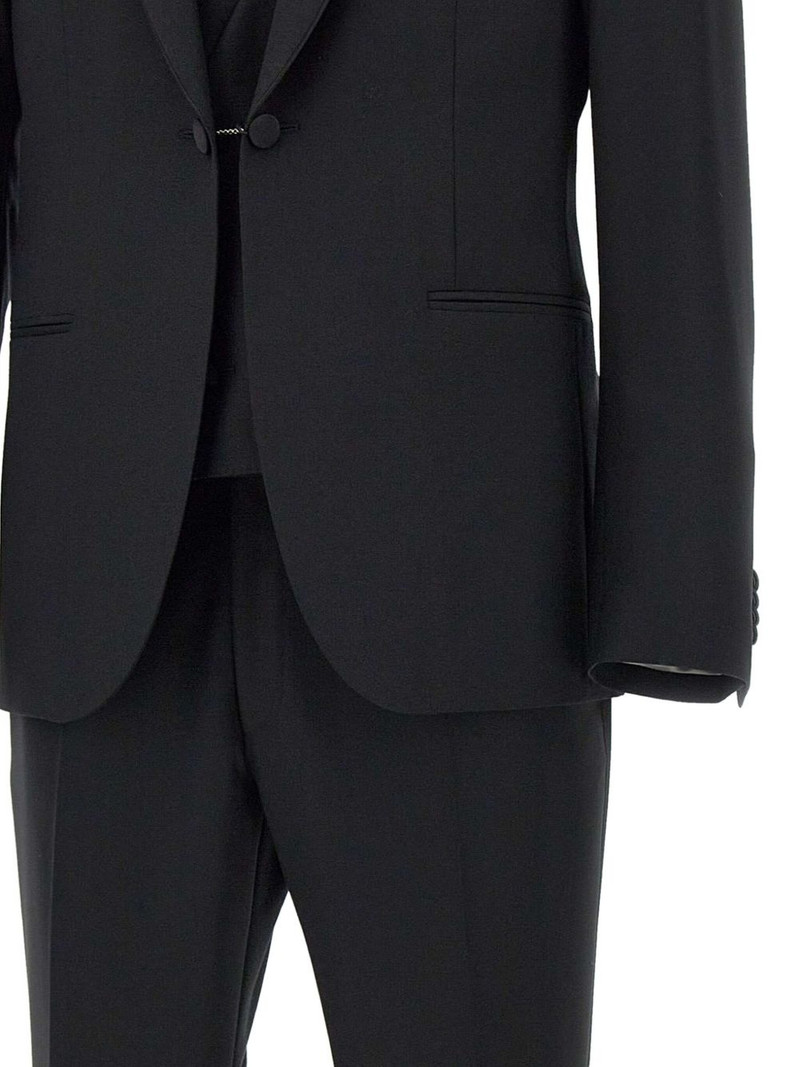 satin-trim three-piece suit 5
