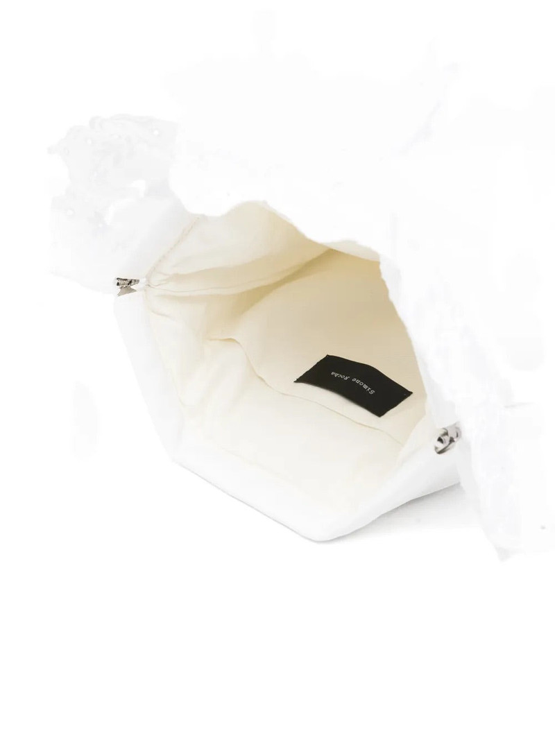 PILLOWCASE CLUTCH BAG WITH DAISY - WHITE 5