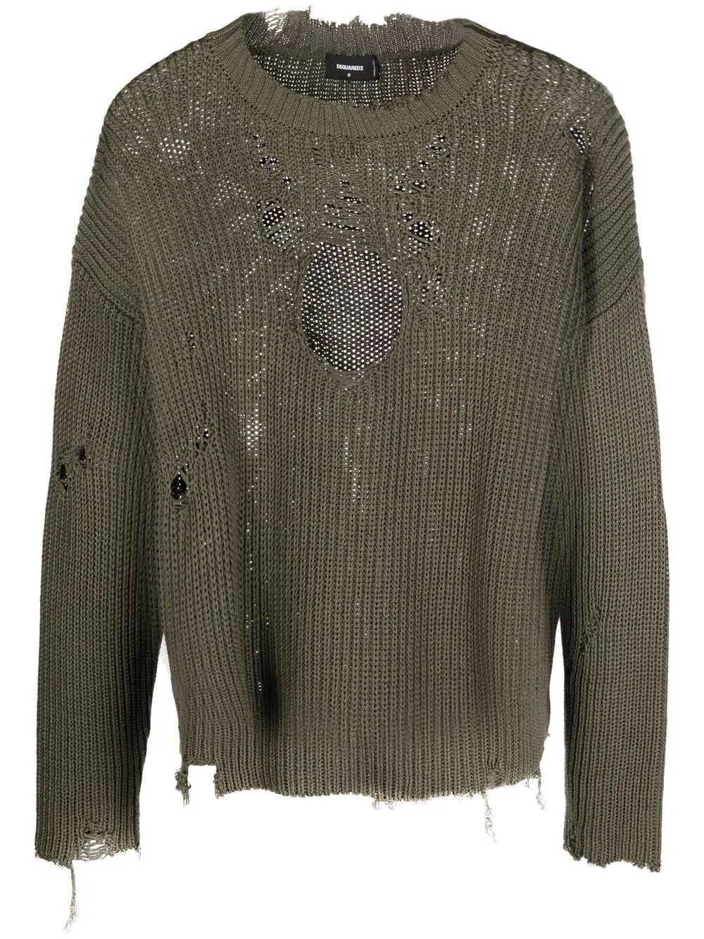 distressed-effect sweatshirt - 1