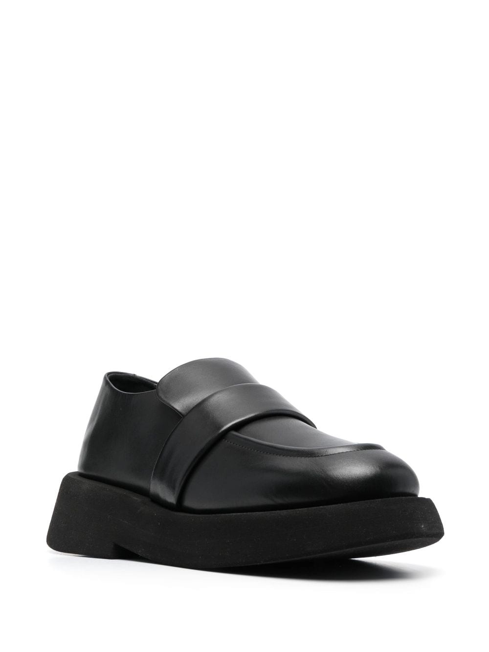 slip-on leather loafers - 4