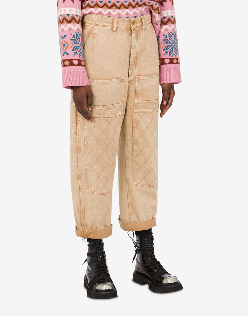 Moschino GARMENT-DYED DRILL PANTS outlook