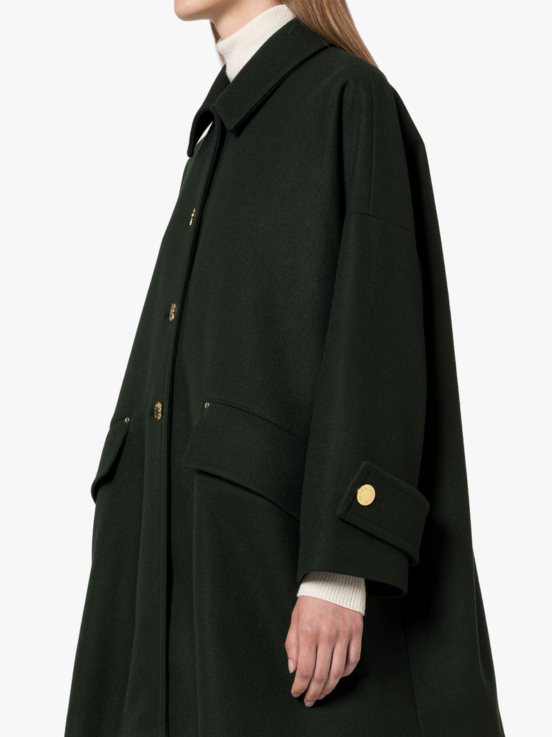 HUMBIE DARK GREEN WOOL OVERCOAT 6
