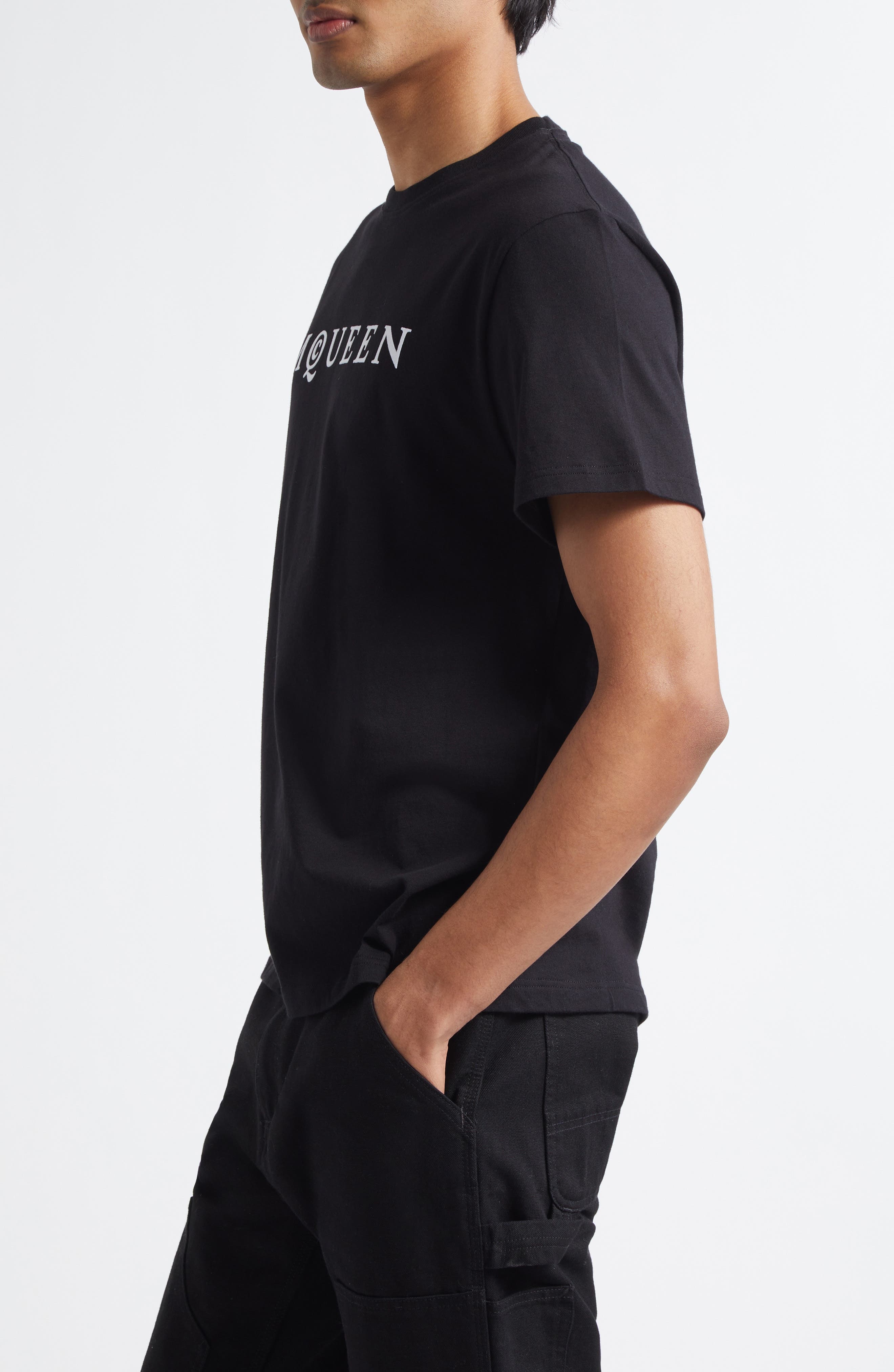 McQueen Logo Graphic T-Shirt in Black/White at Nordstrom - 3