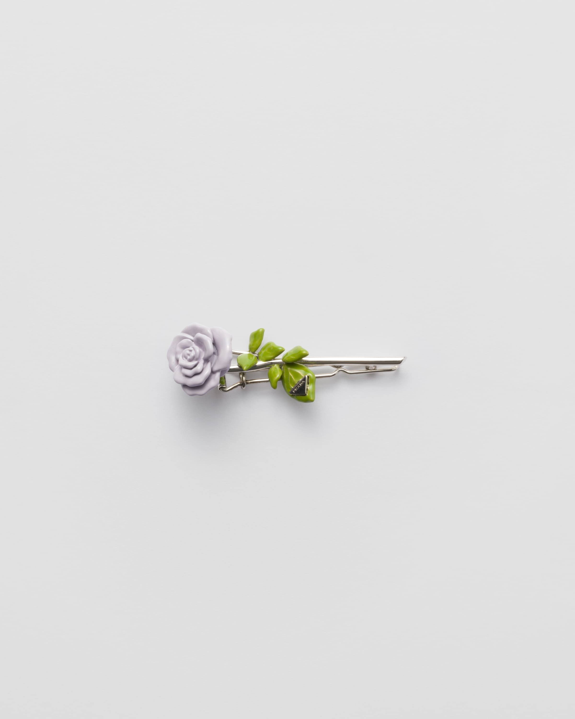Enamelled metal hair clip - 1
