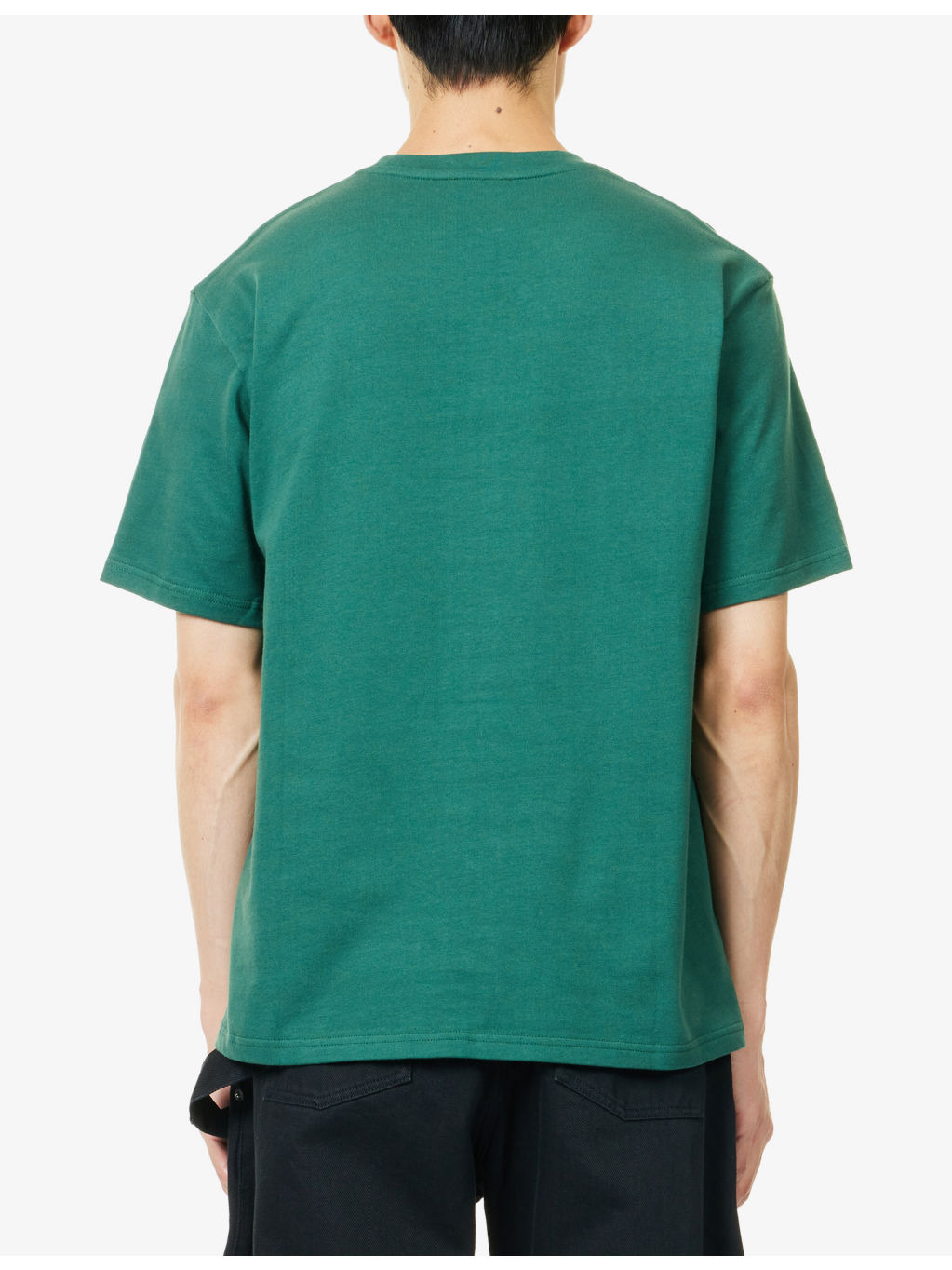 Embossed Logo-Embroidery Crewneck Cotton T-Shirt - 4