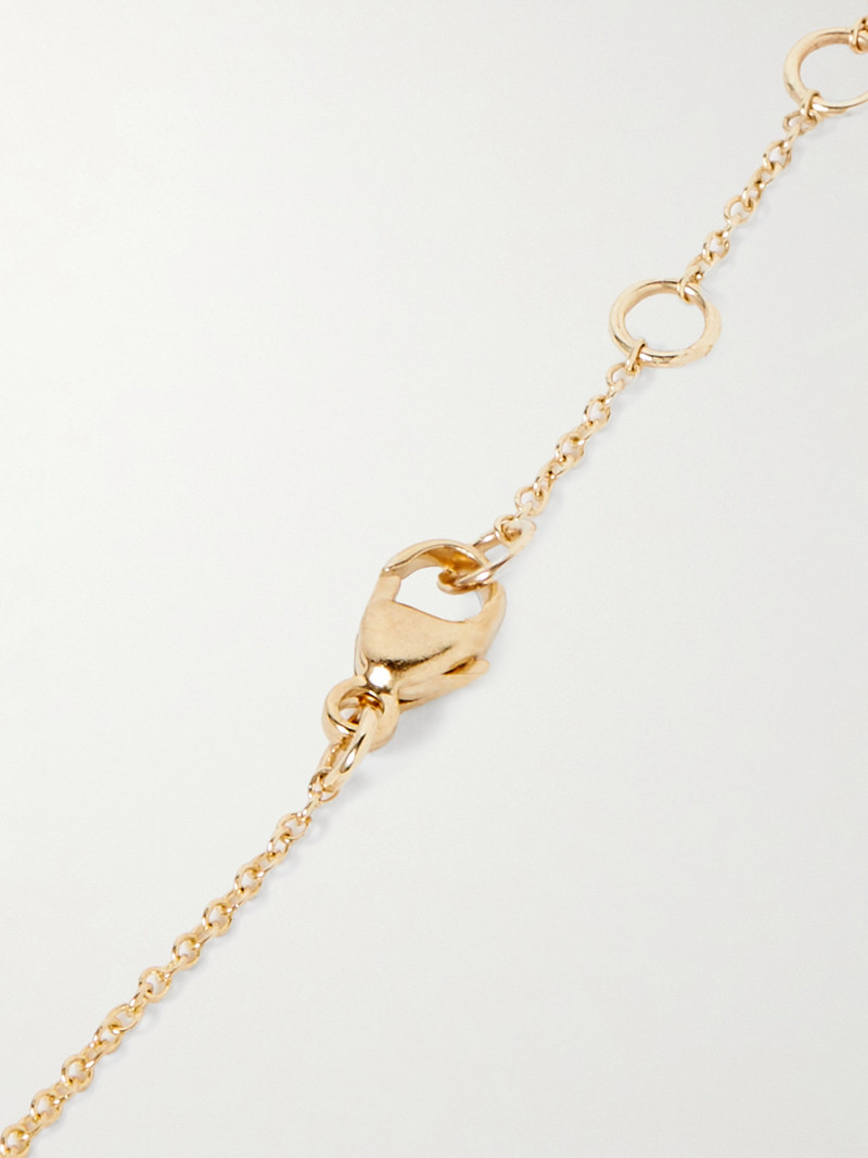 Teeny Marquee 10-karat Gold Diamond Bracelet 4