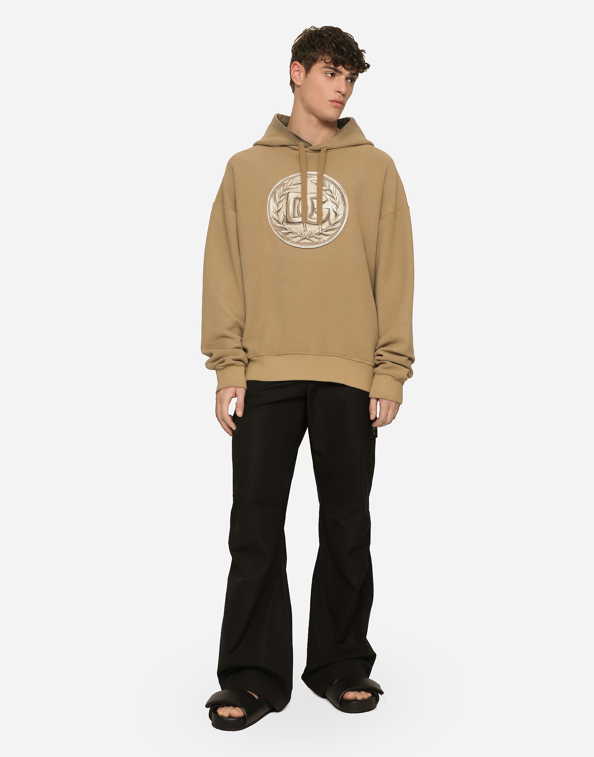 Coin print inside-out jersey hoodie - 2