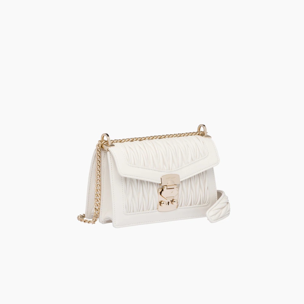 Miu Confidential matelassé nappa leather bag - 2