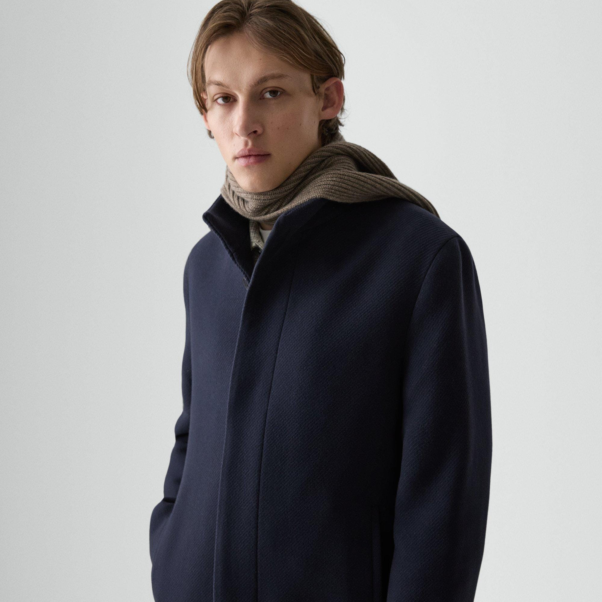 Belvin Coat in Textured Wool-Blend Melton - 5