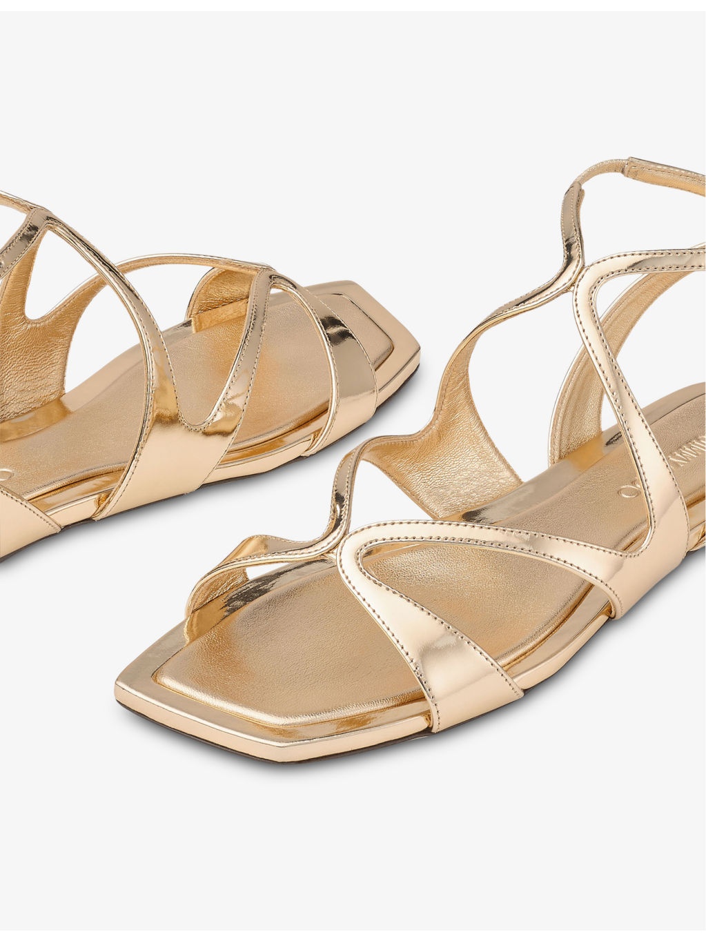 Ayla liquid-gold leather sandals - 5