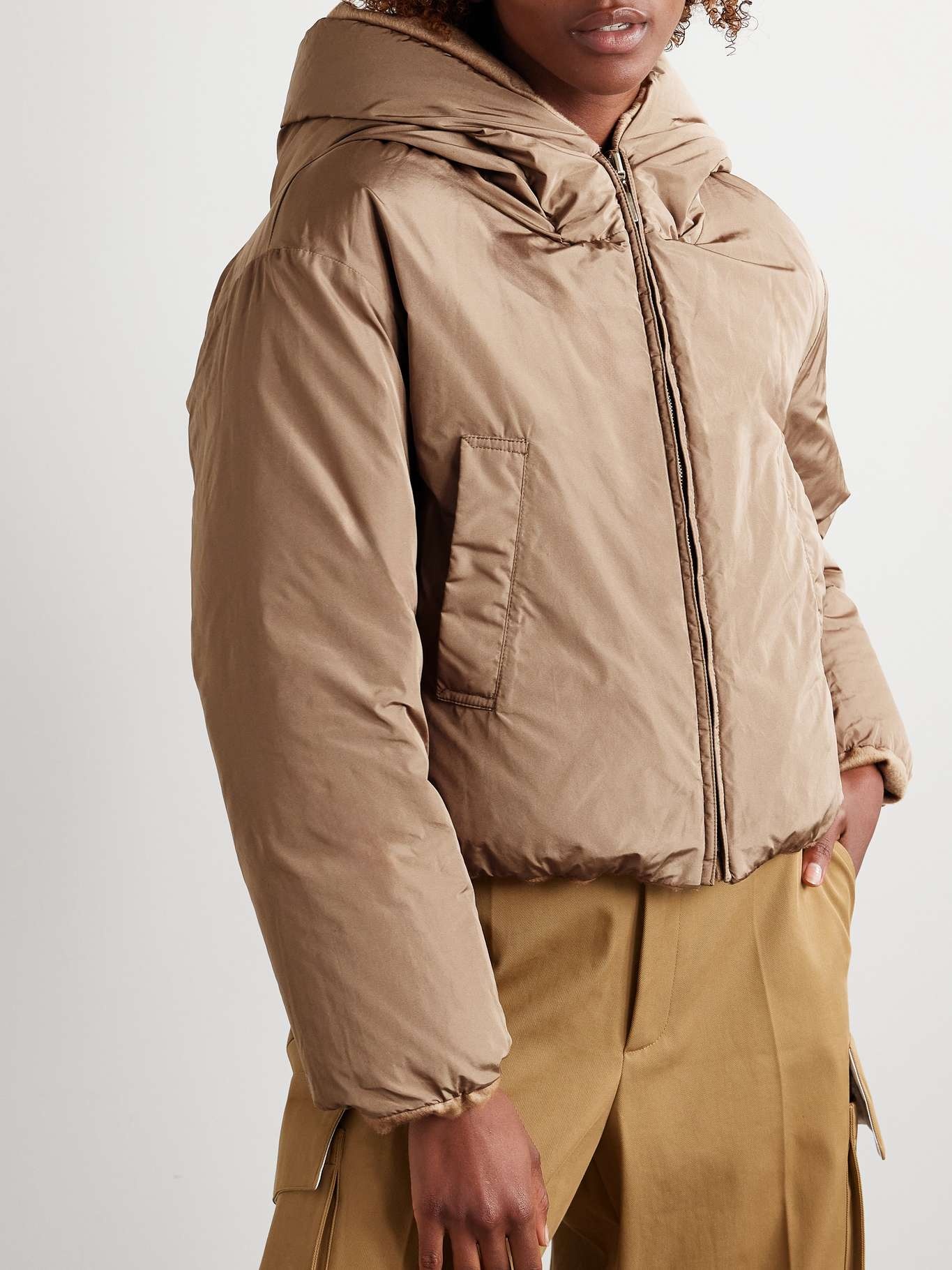 Max Mara The Cube Dalia reversible hooded quilted padded