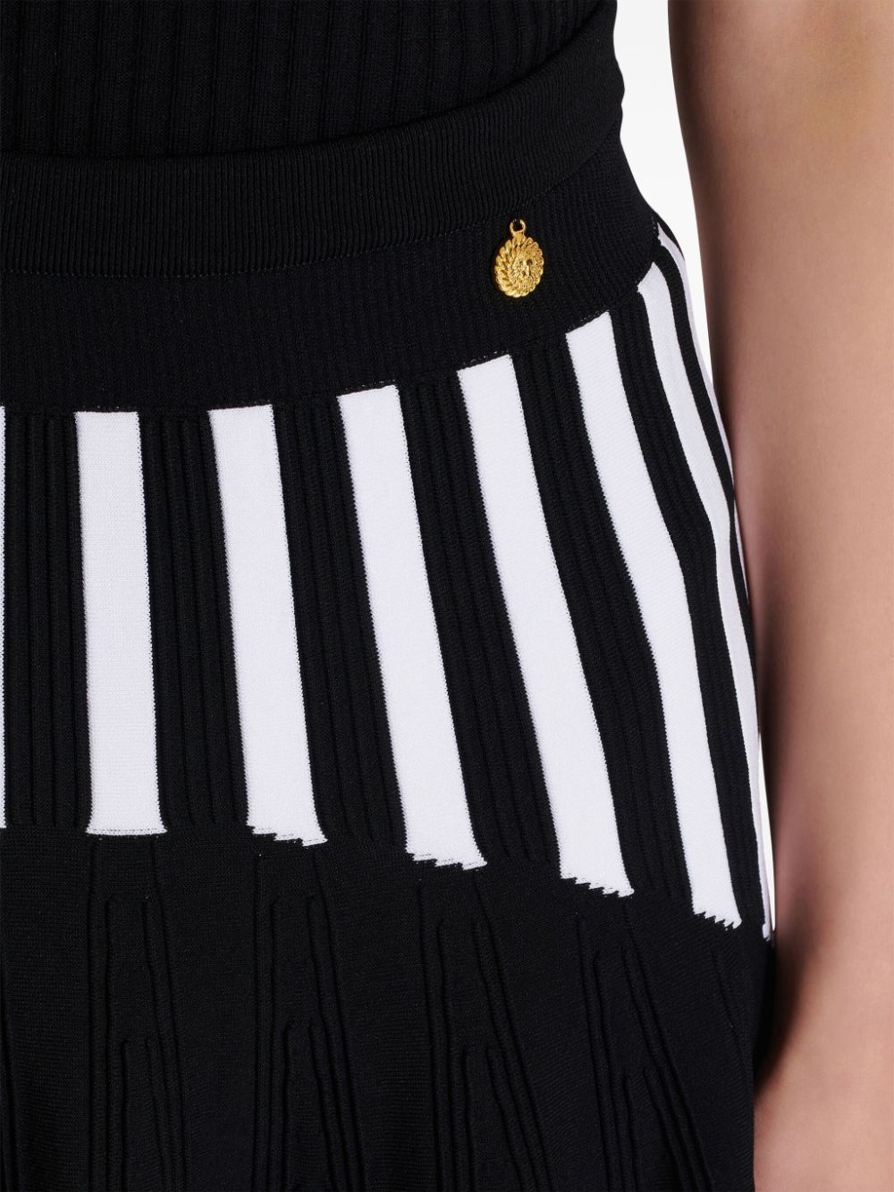 ribbed-knit pleated skirt - 7
