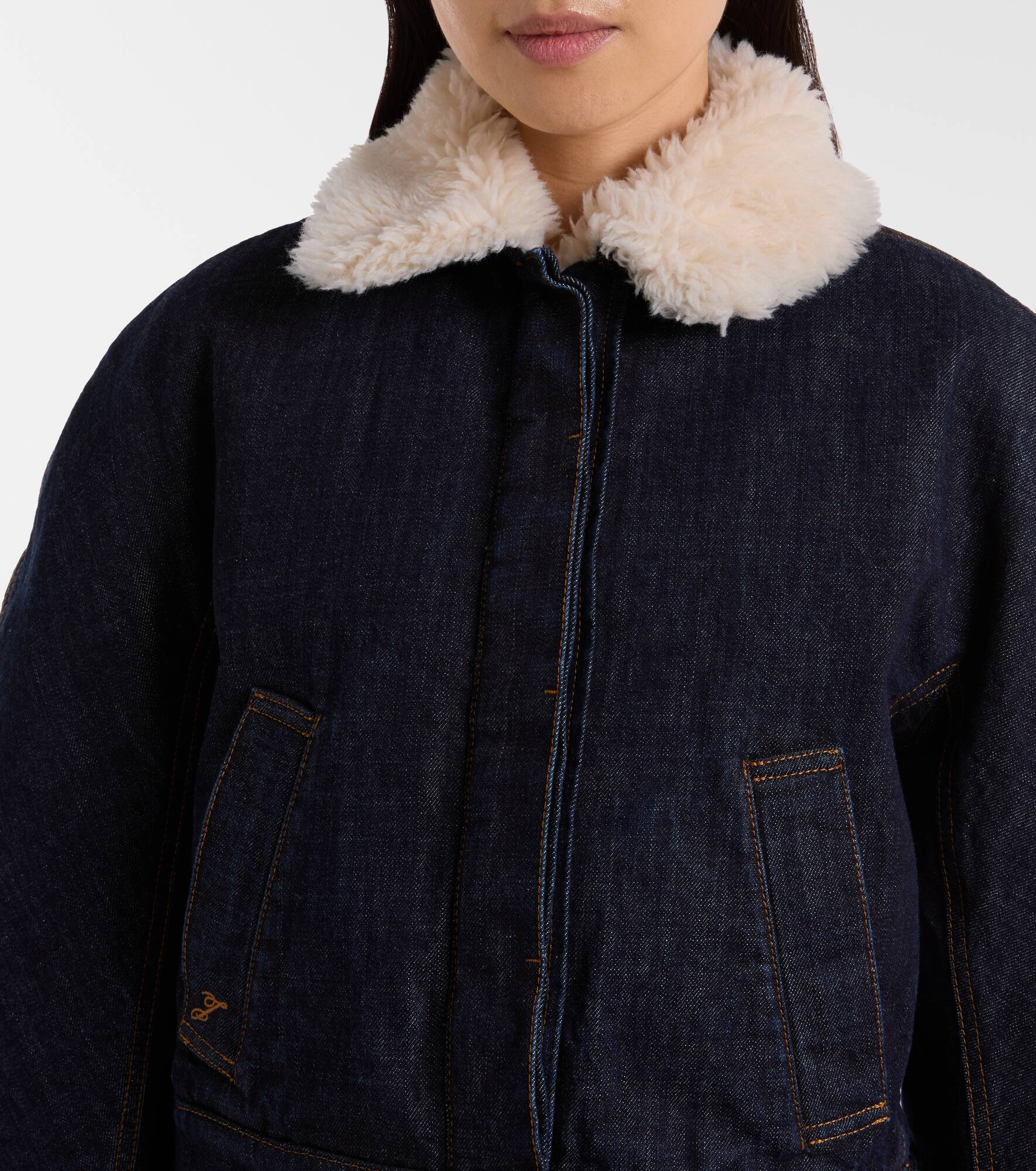 Denim blouson jacket - 4