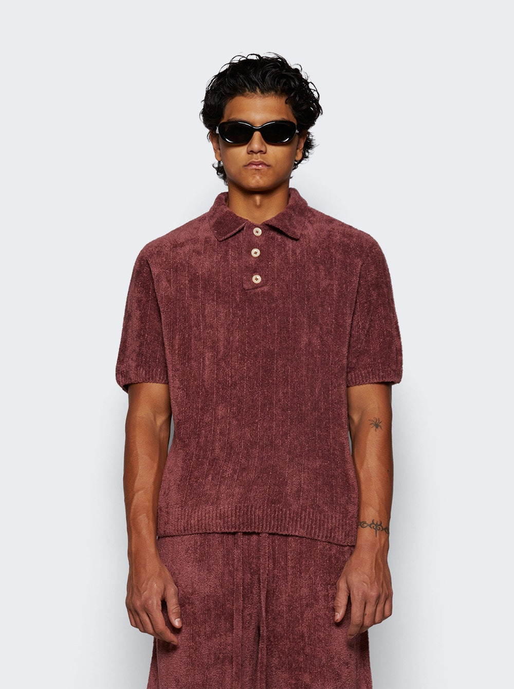 Chenille Rib Polo Shirt Napa - 3