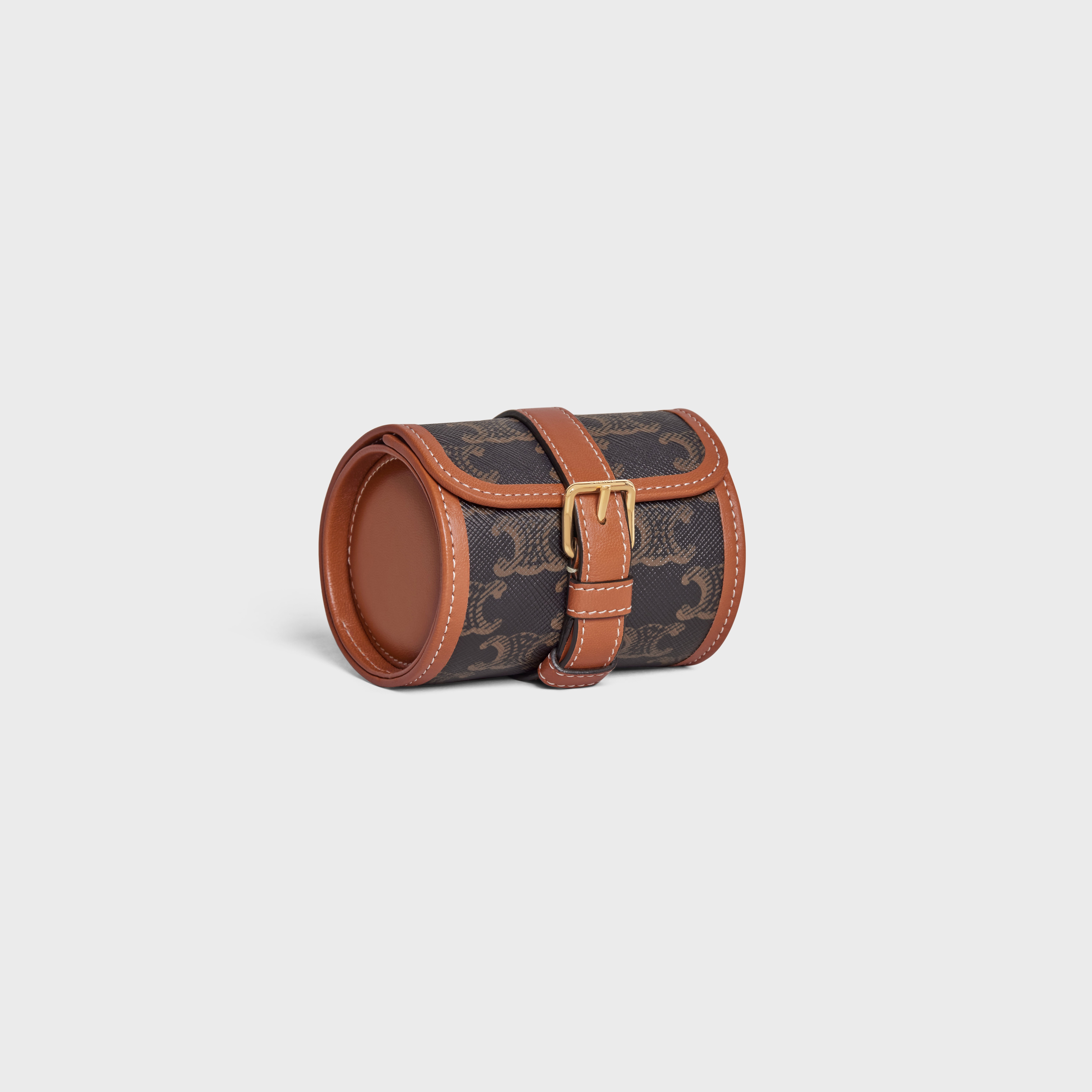 SINGLE WATCH CASE IN TRIOMPHE CANVAS AND CALFSKIN - 3