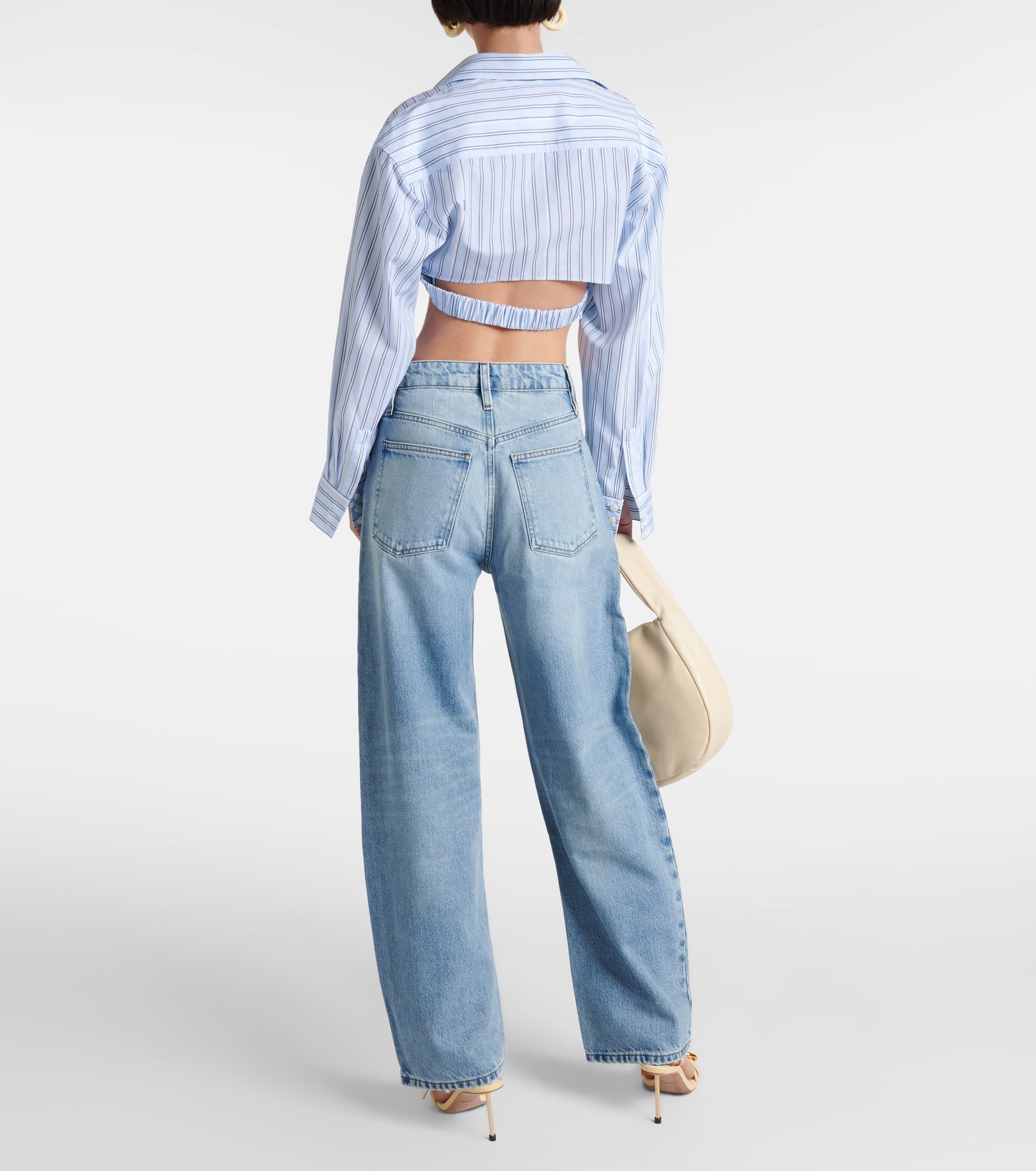 High-rise barrel-leg jeans - 3