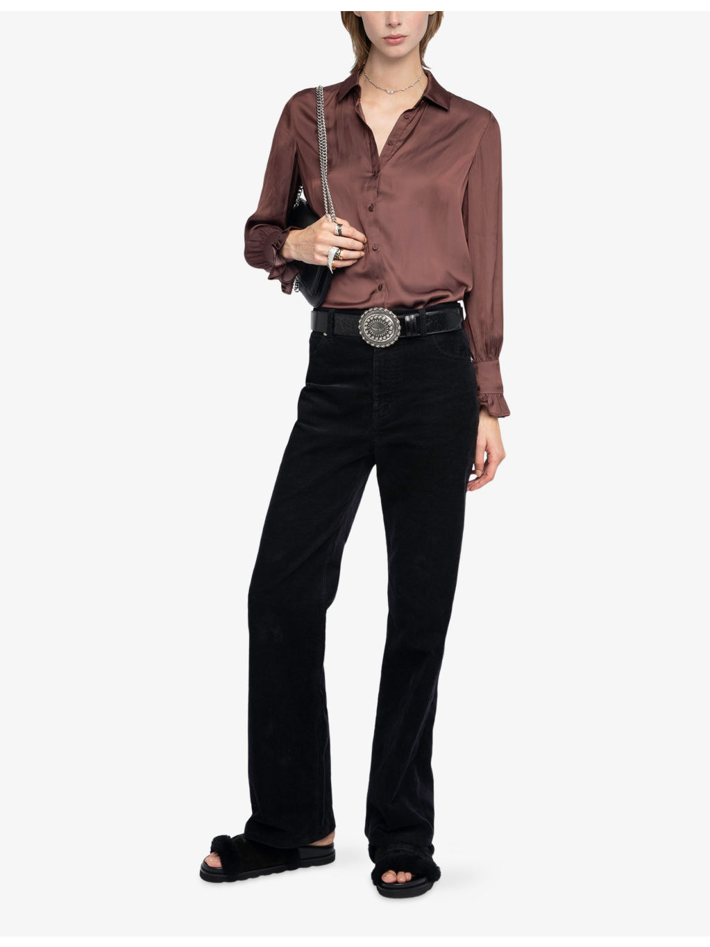Thely Wing-Embellished Satin shirt - 2