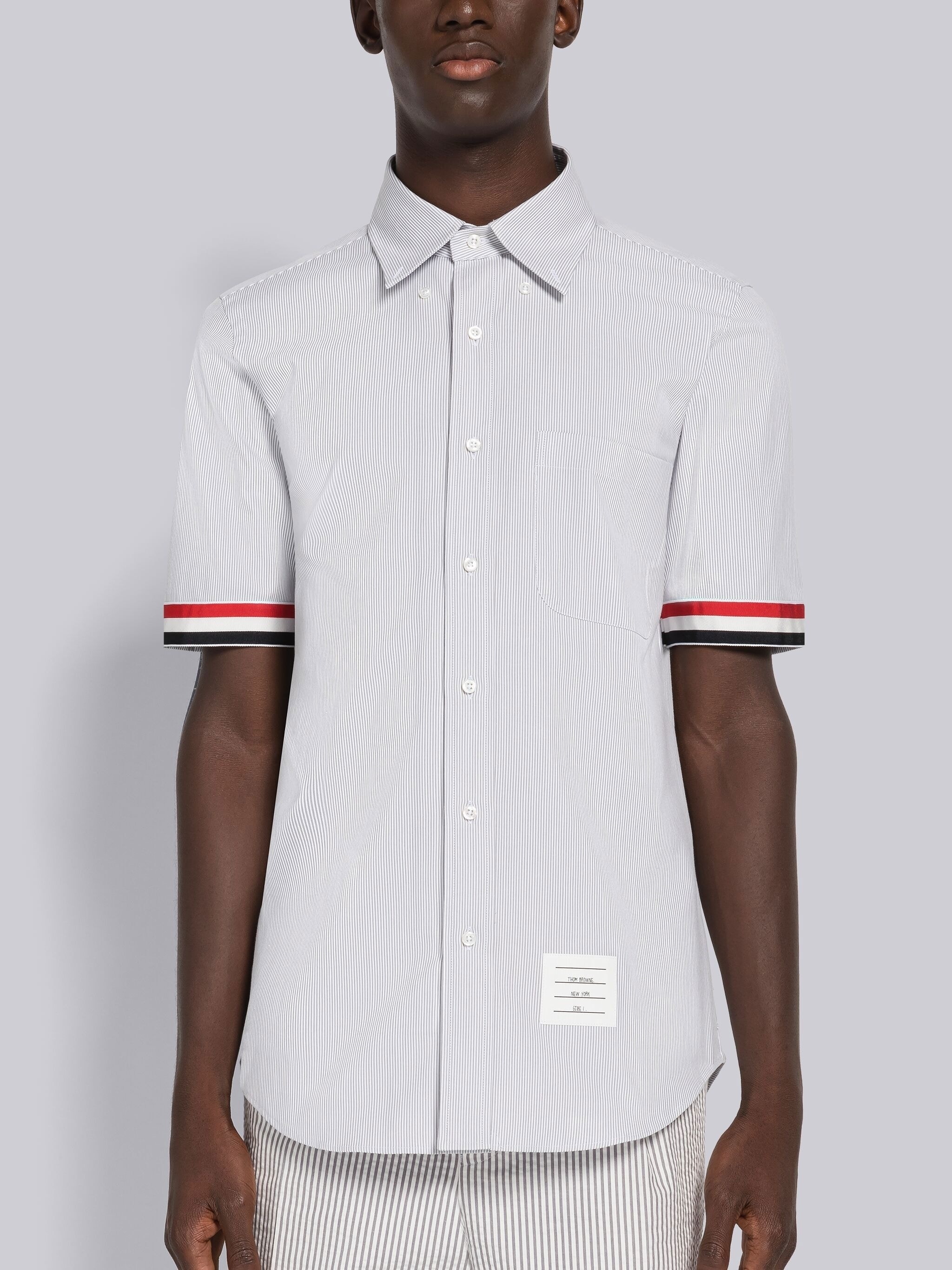 Pincord Armband Short Sleeve Shirt - 3