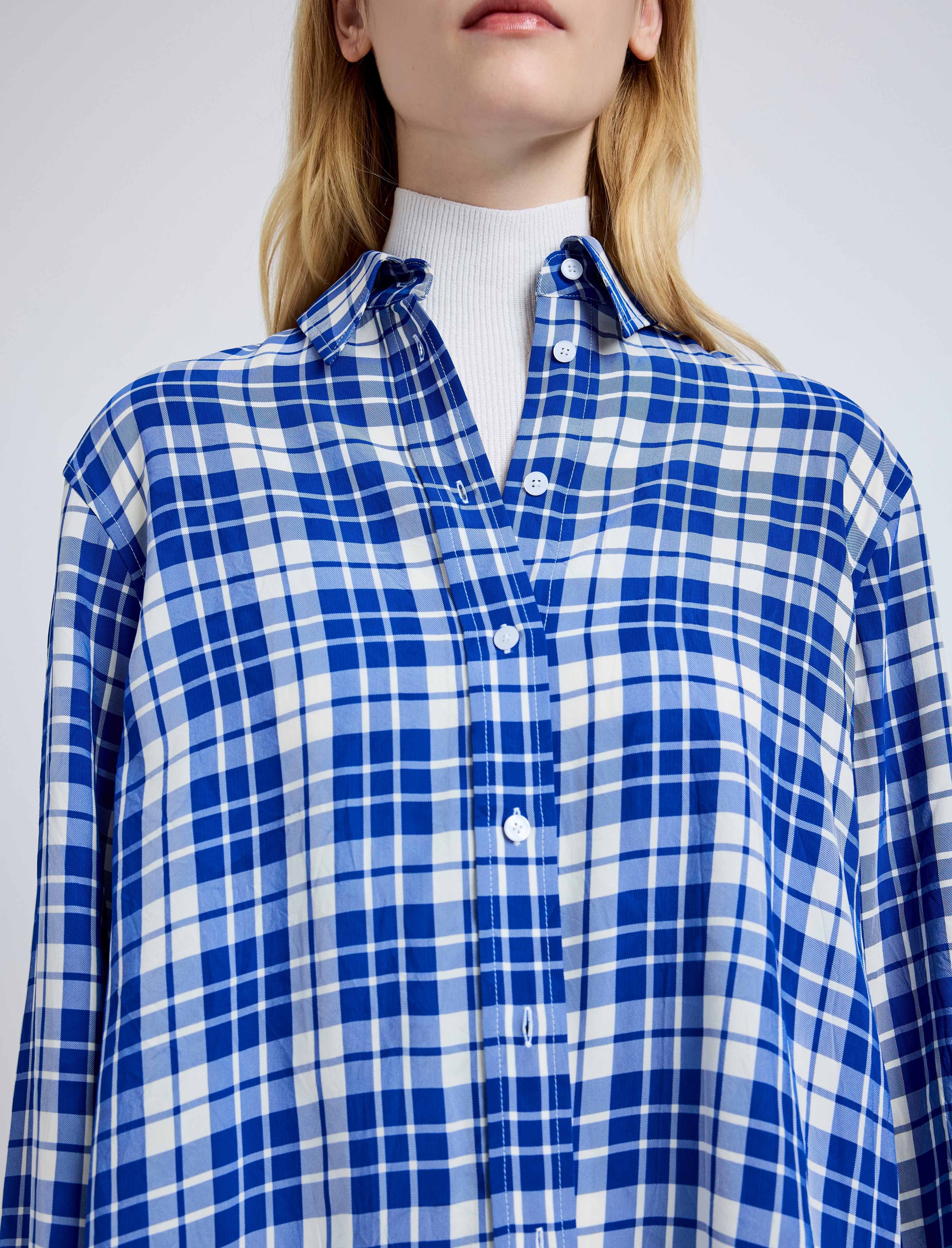 Bronwen Top in Crinkled Plaid - 6
