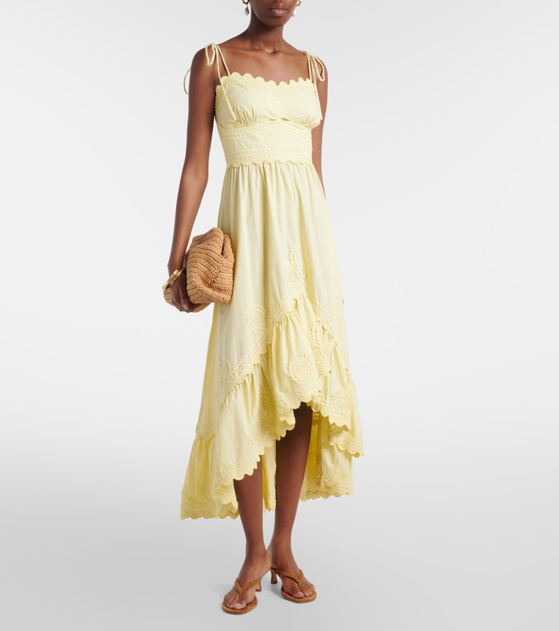 juliet dunn Embroidered cotton midi dress outlook