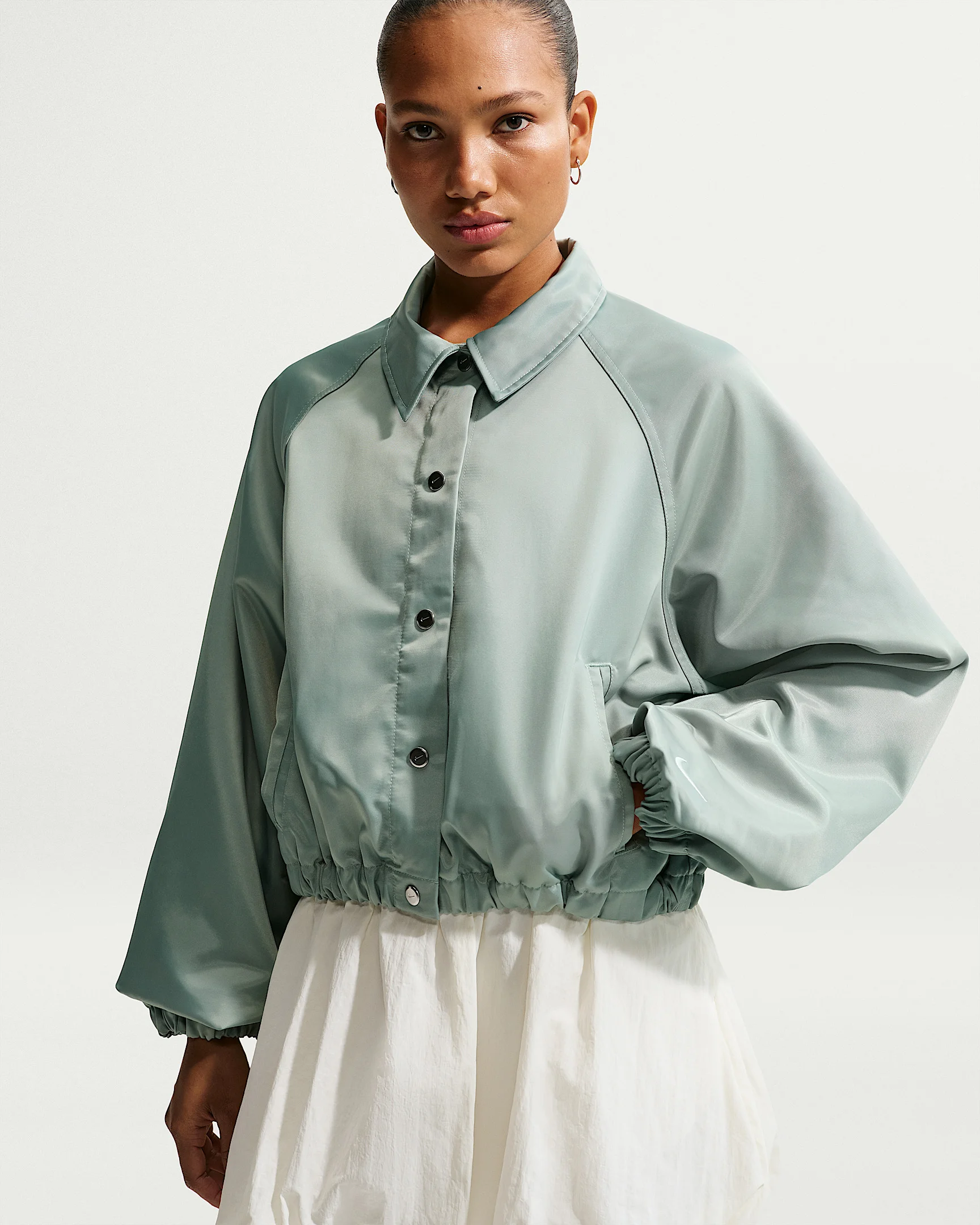 Nike Sportswear Women's Oversized Satin Coaches Jacket - 1