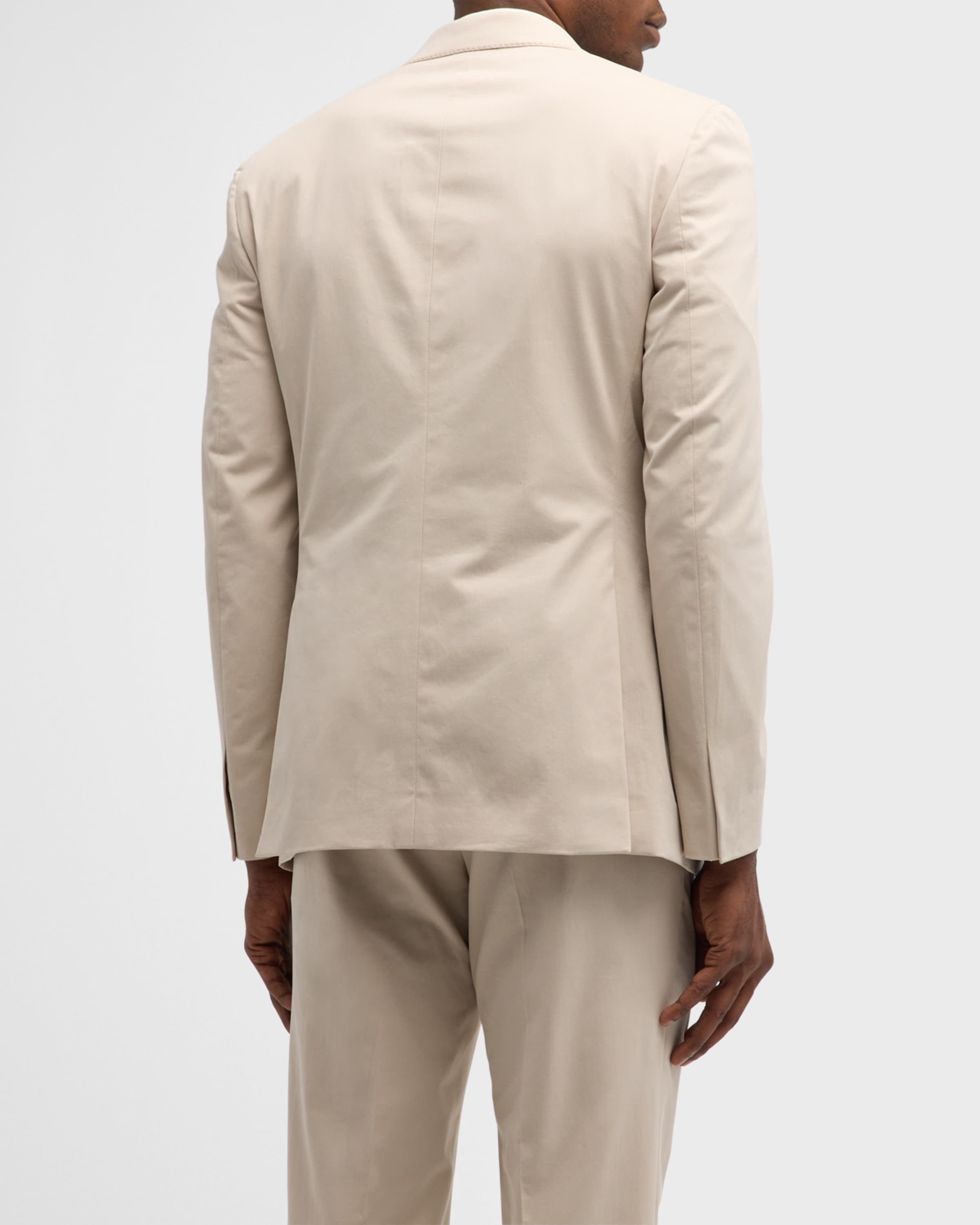 Men's Solid Cashmere-Cotton Suit - 5