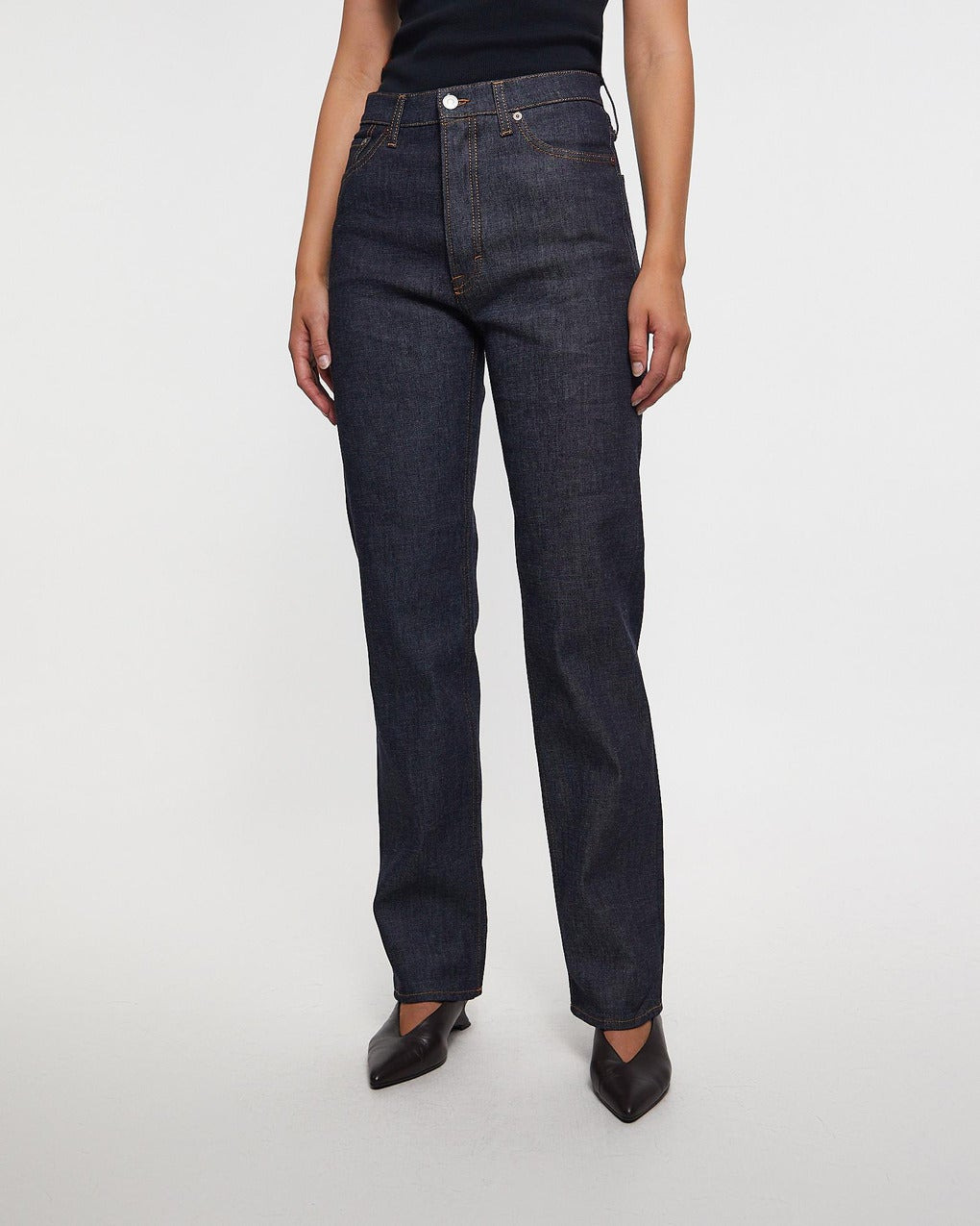 Jeans Straight Leg Denim Denim - 2