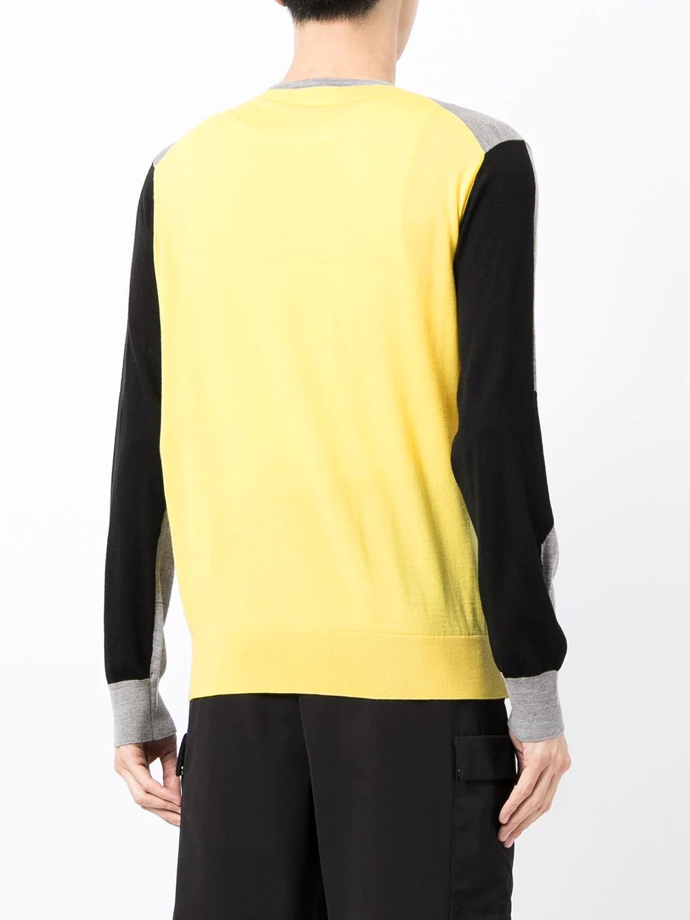 colour-block knitted long-sleeve jumper - 4