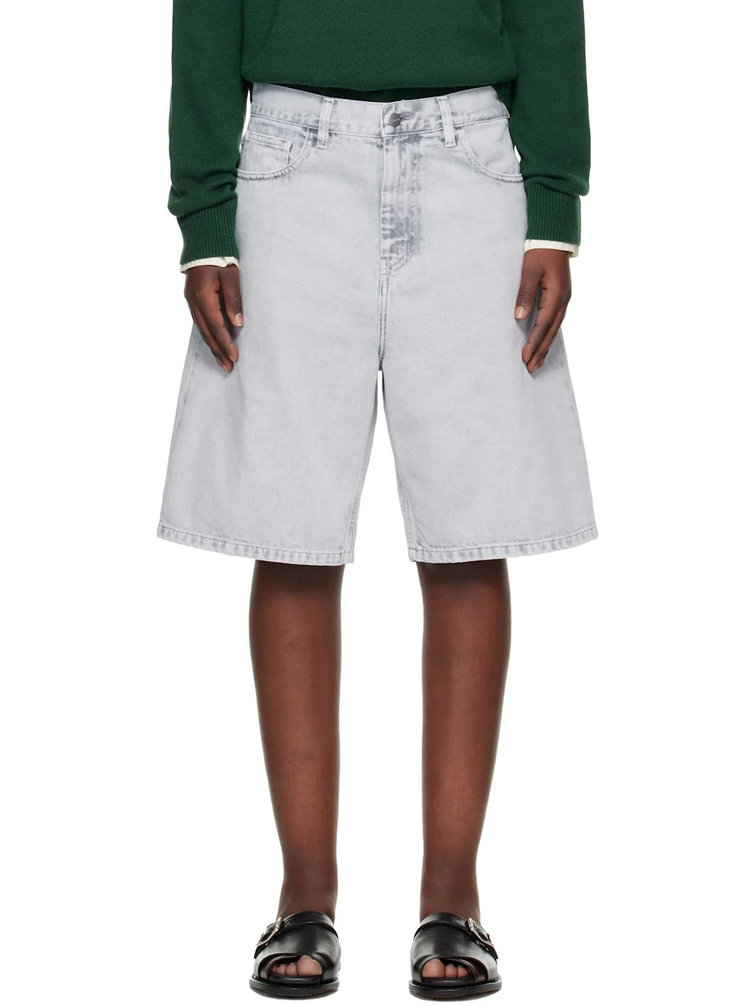 Gray Brandon Denim Shorts - 1