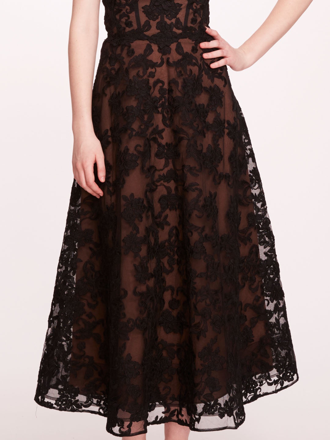 STRAPLESS CORDED MIDI DRESS - 3
