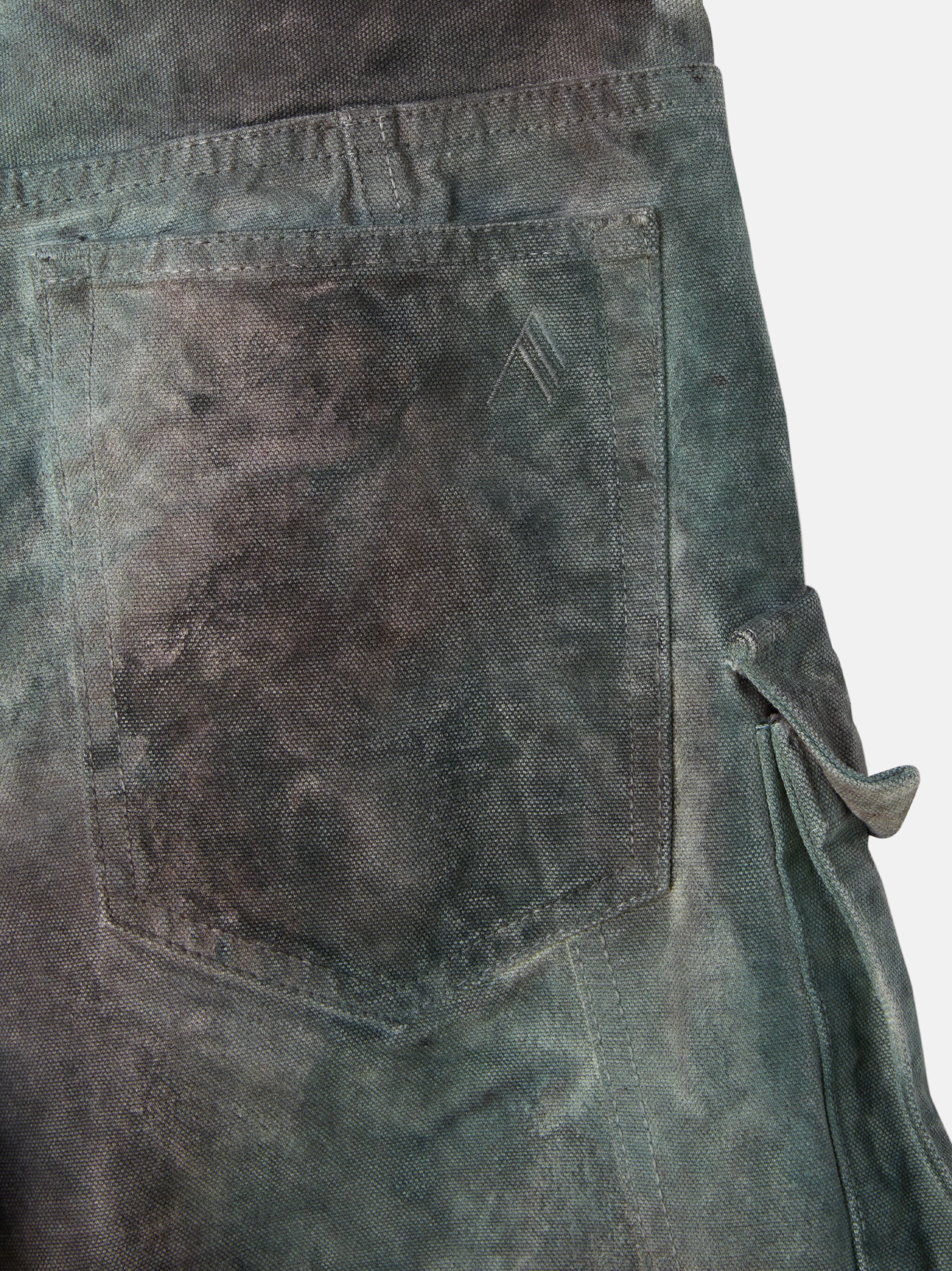''FERN'' STAINED GREEN CAMOUFLAGE LONG PANTS - 6