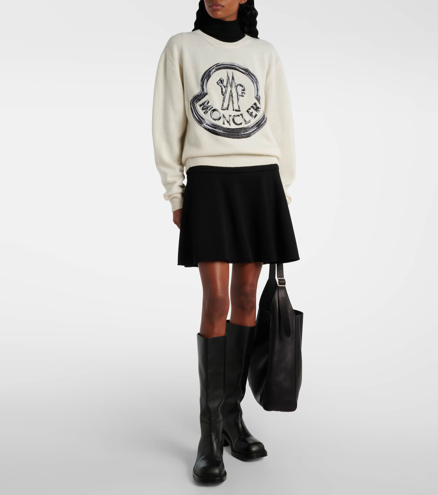 Logo wool and cashmere sweater - 2