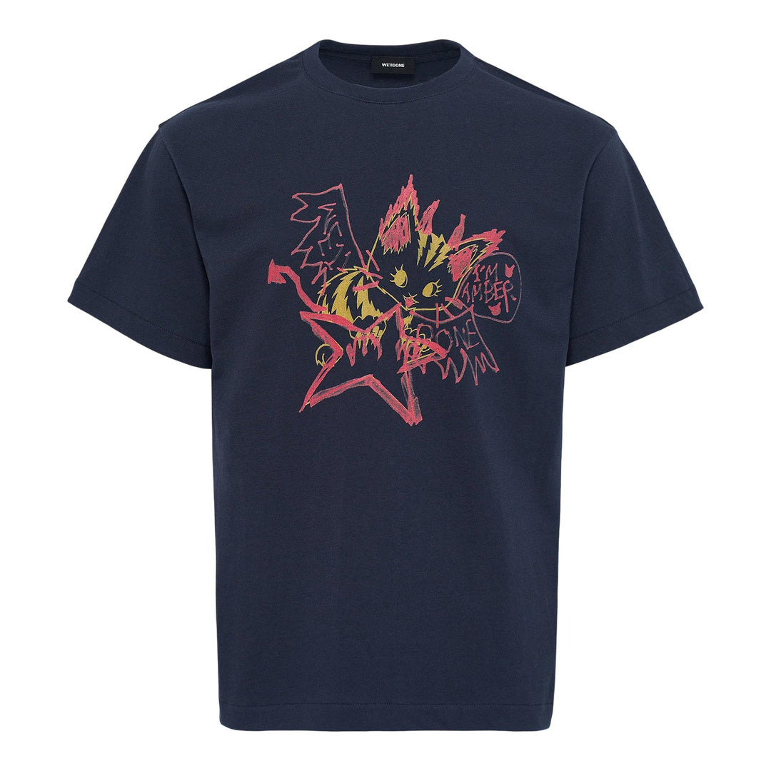 Navy Amber Drawing T-Shirt - 1