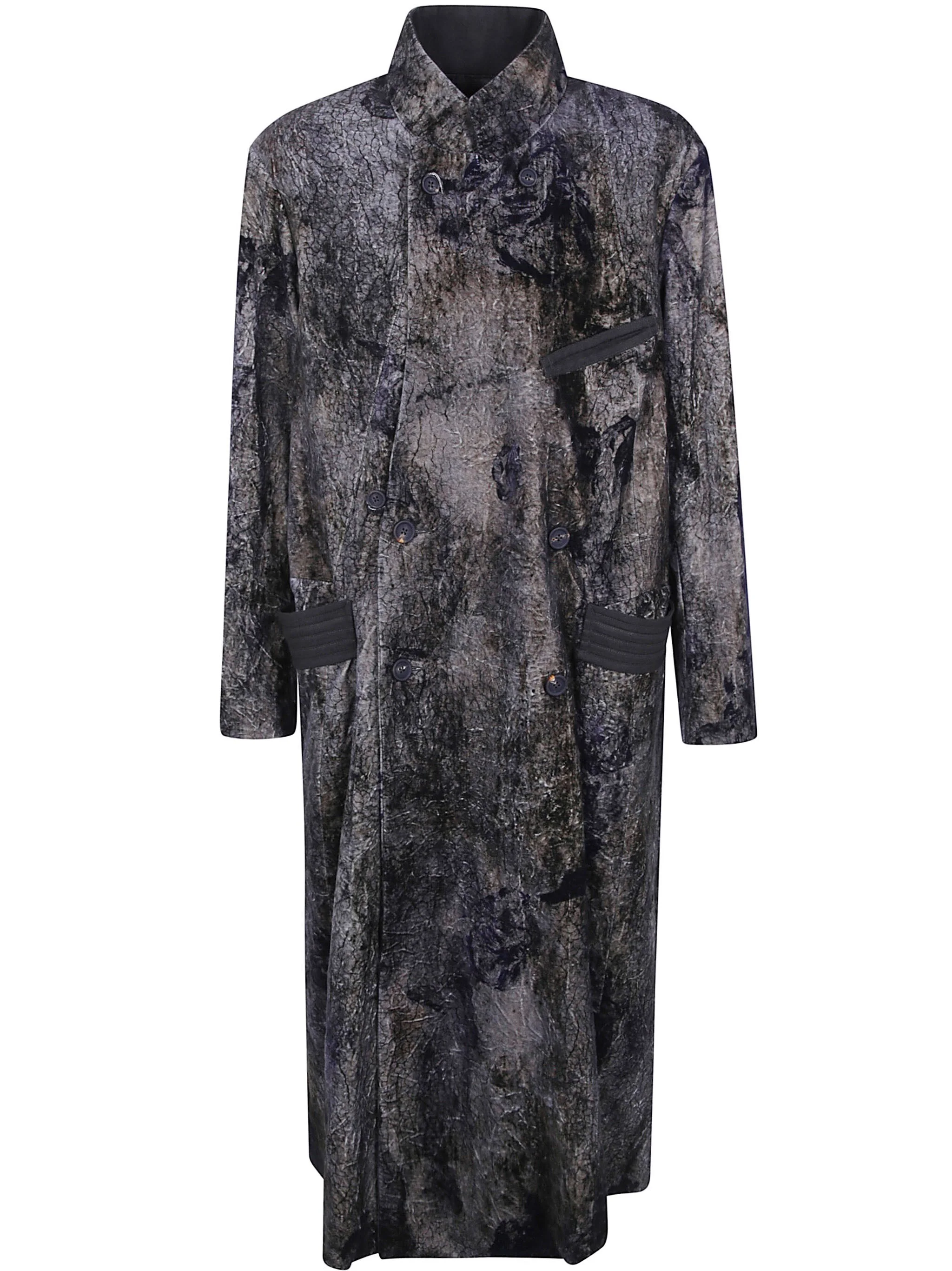Coat Velvet Stand Collar "Velvet Stand Collar Coat" - 1