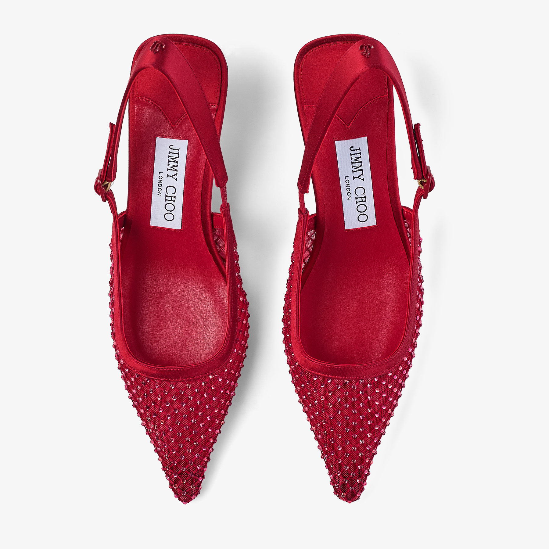 Amel 50
Ruby Red Crystal Mesh and Satin Pumps - 4