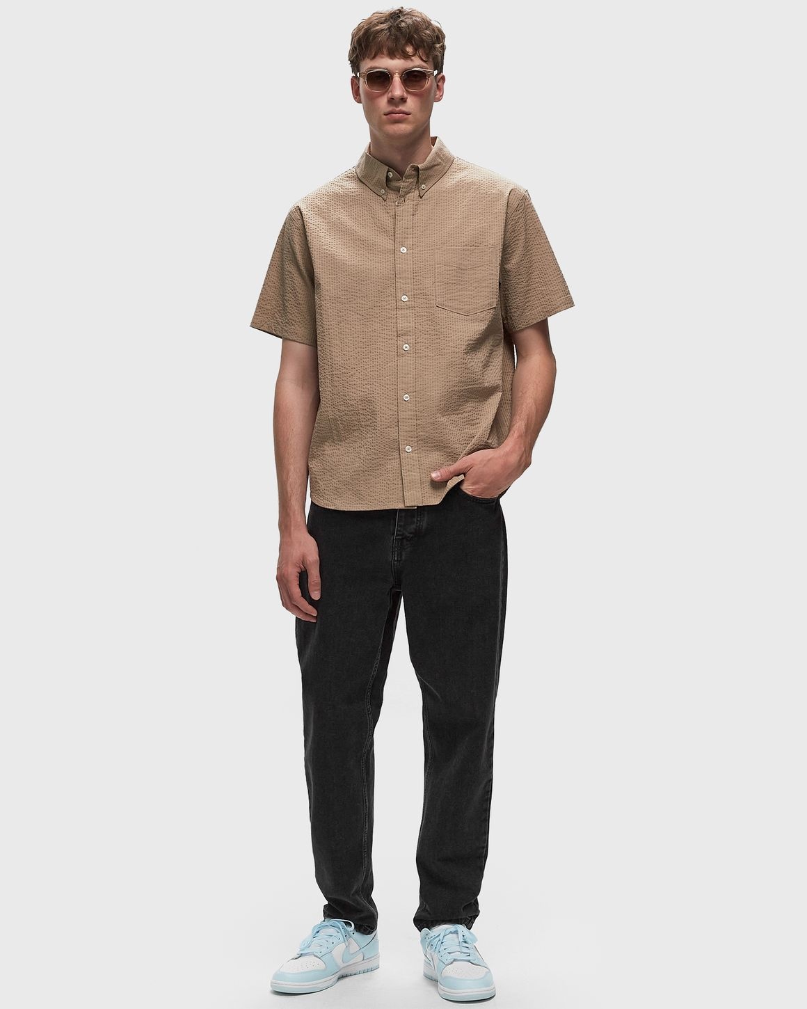 Life Short-Sleeve Seersucker Button-Down Shirt - 2