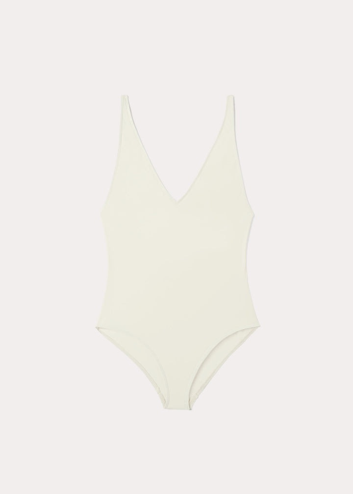 Deep neck swimsuit tofu - 1