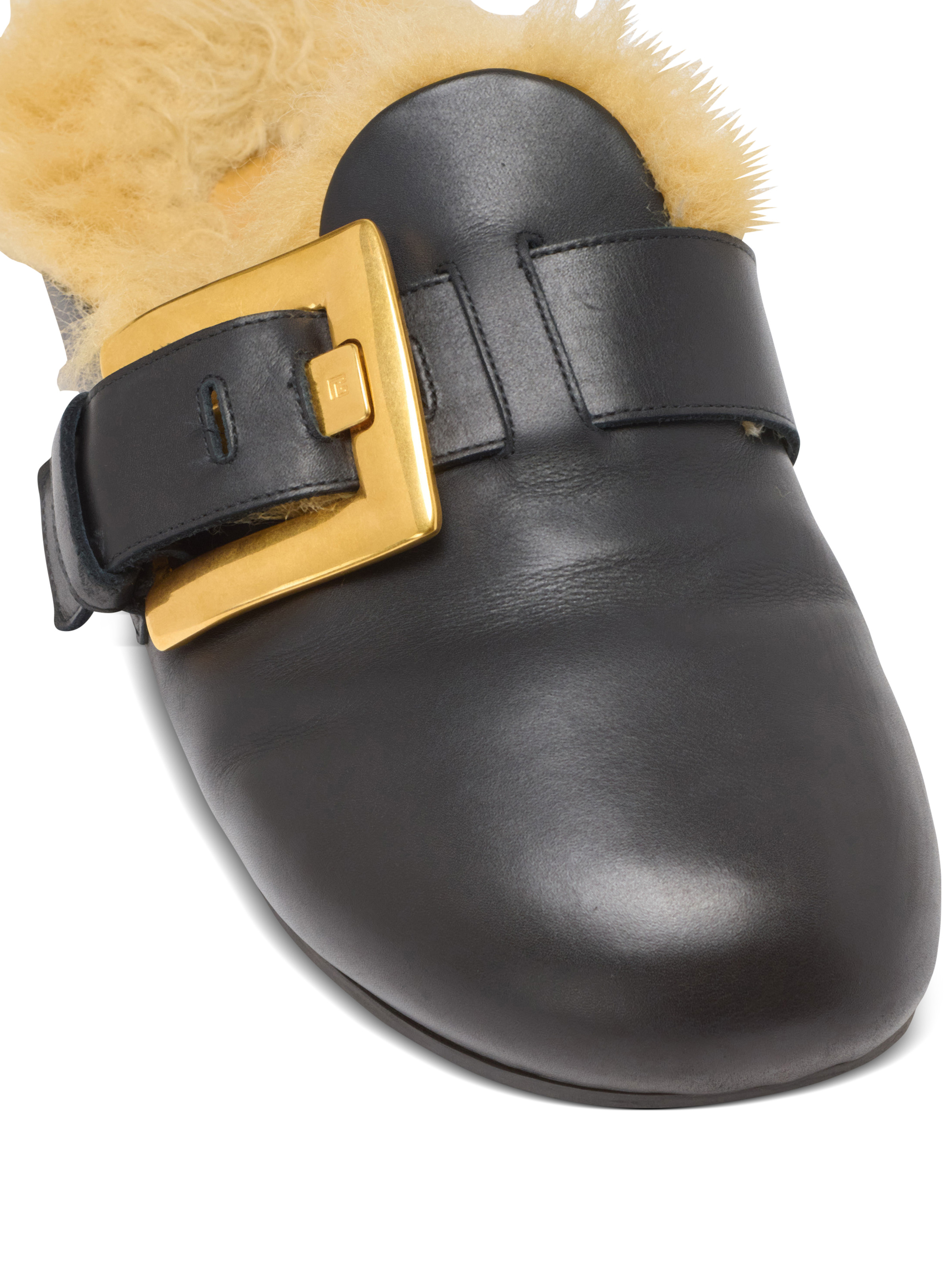 Faux fur-lined mules - 7