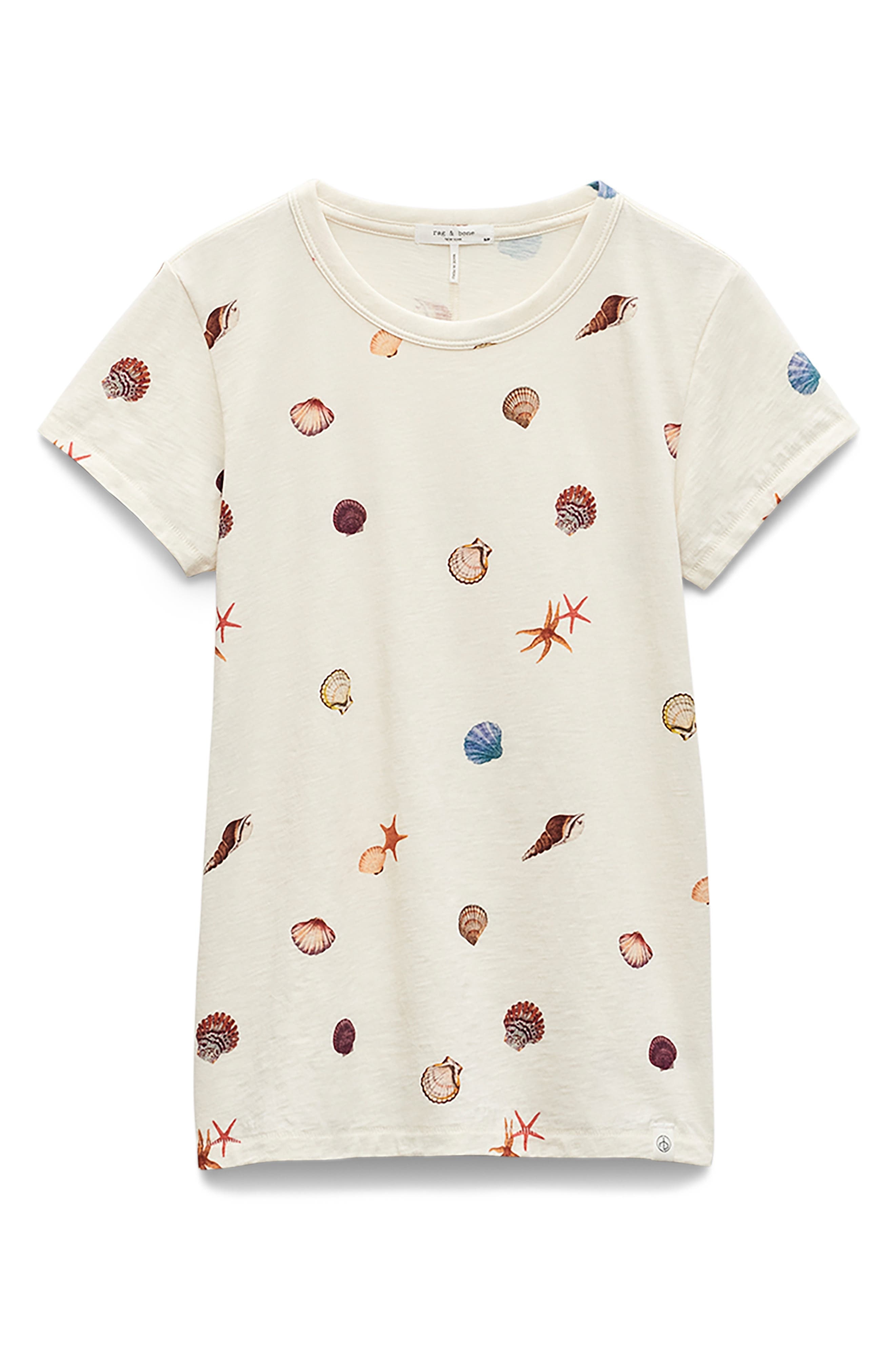 rag & bone Seashell Print Cotton T-Shirt in Ivy at Nordstrom - 4