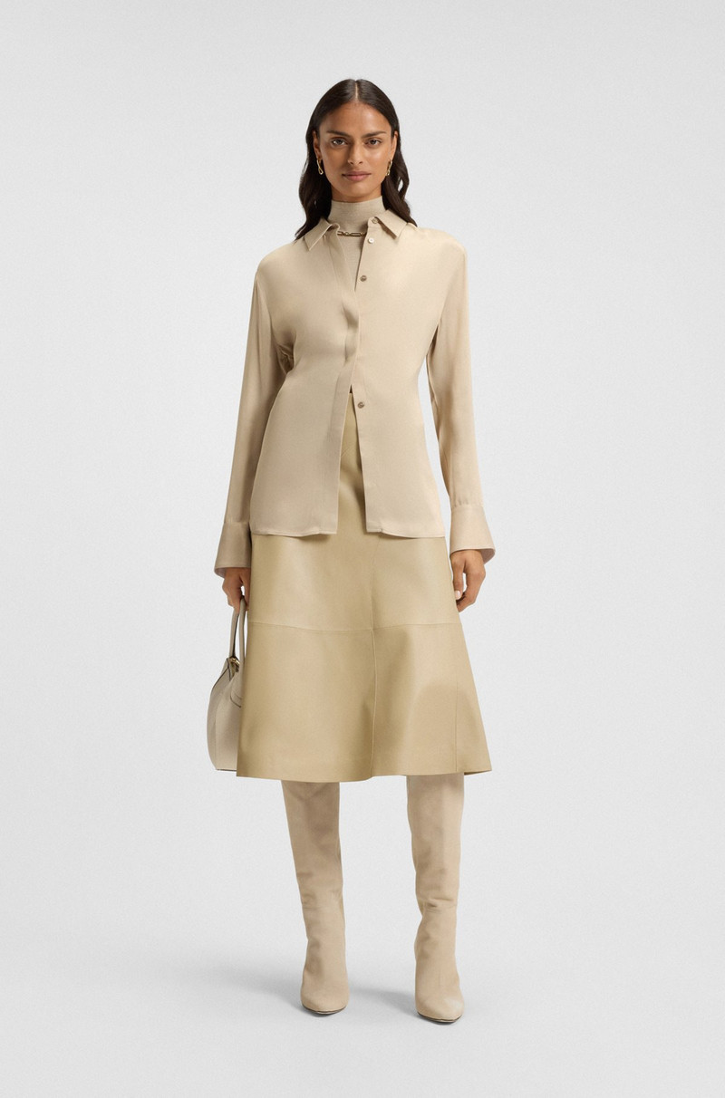 BOSS A-LINE SKIRT IN NAPPA LEATHER outlook