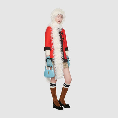 GUCCI Petit wool coat with faux fur outlook