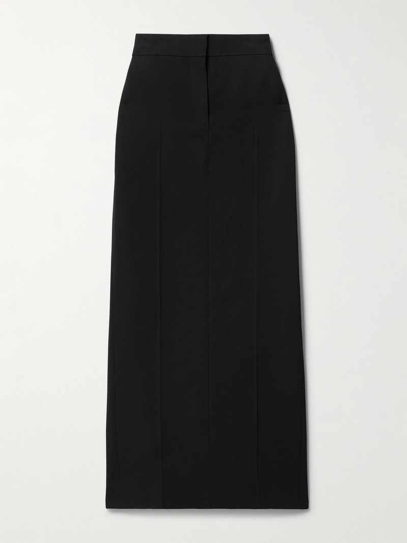 Trevy Grain De Poudre Wool Maxi Skirt 1